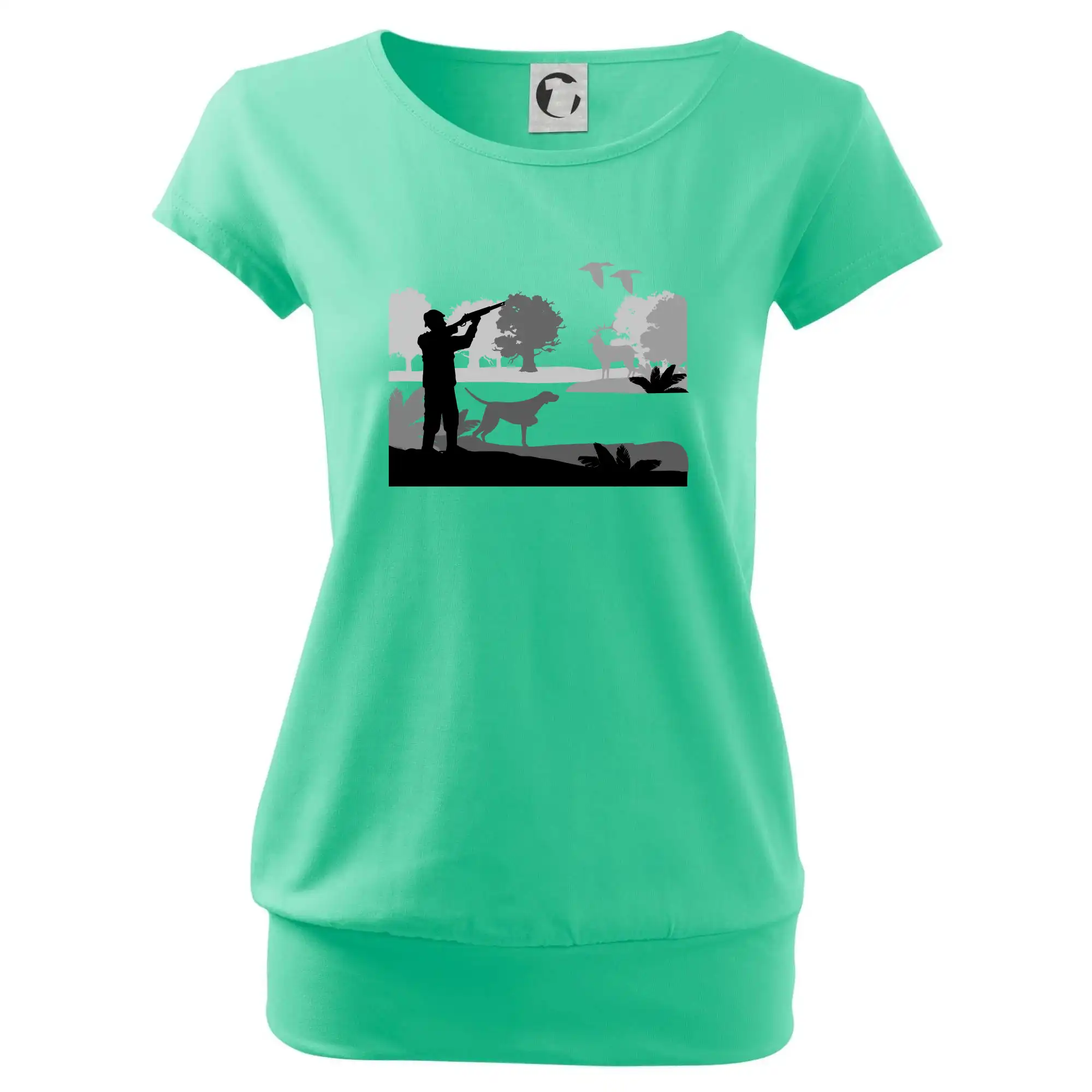 Lovec a ohař v lese