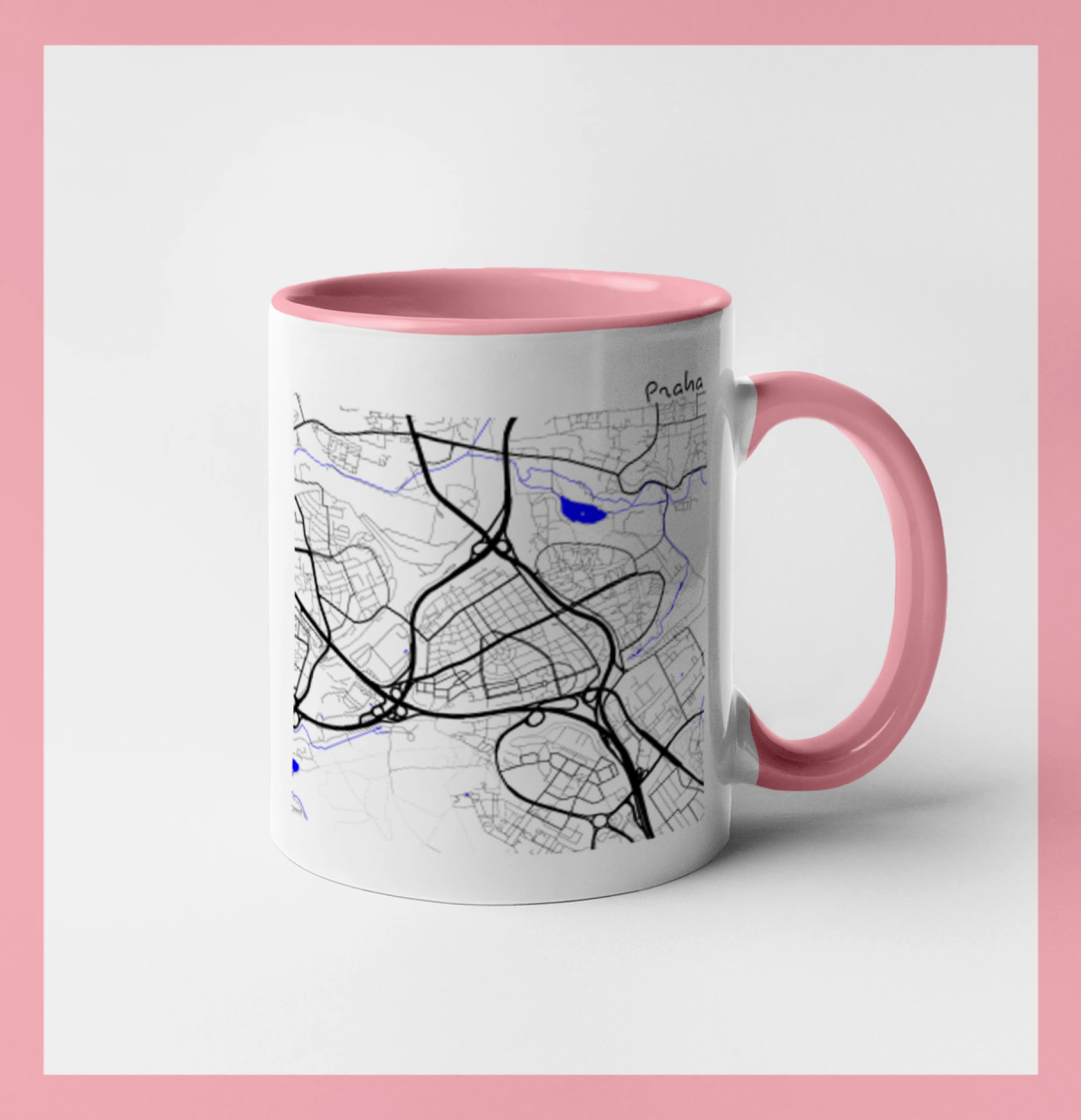 Praha - 14100 mapa s vodními toky