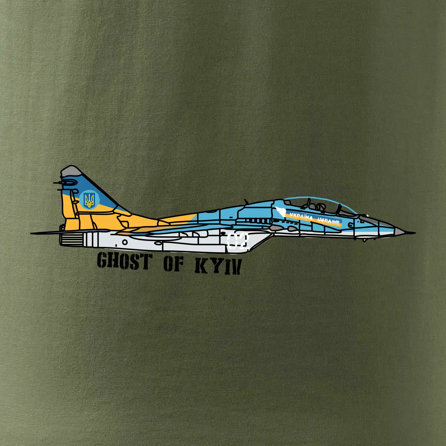 Mig 29 Fulcrum Blue-Yellow - Ghost of Kyiv