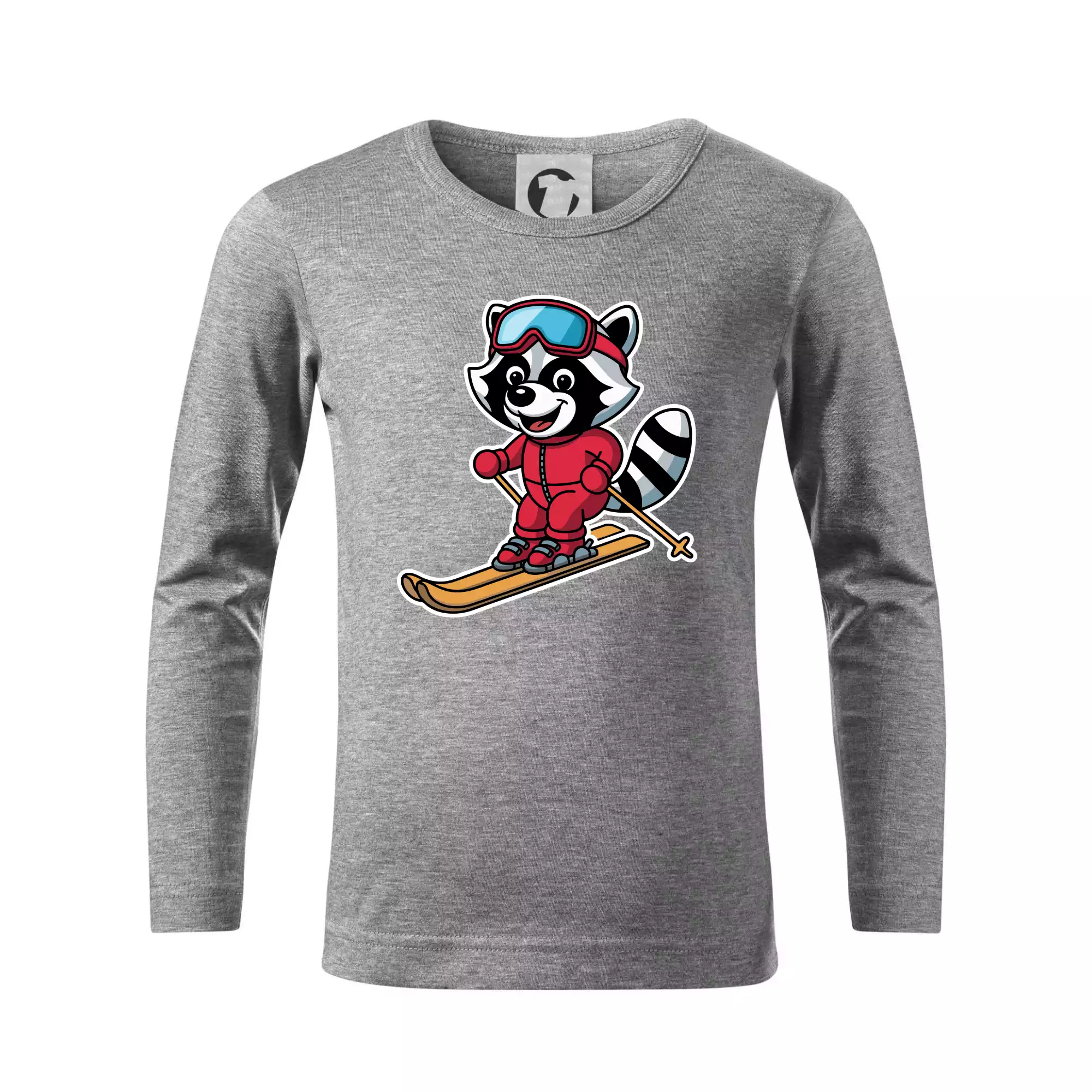 Mýval na lyžích - kreslený