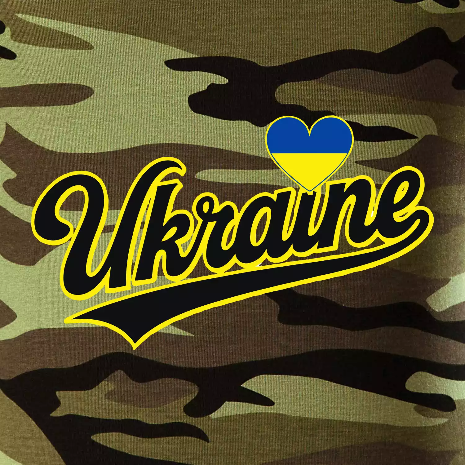 Ukraine - nápis černý
