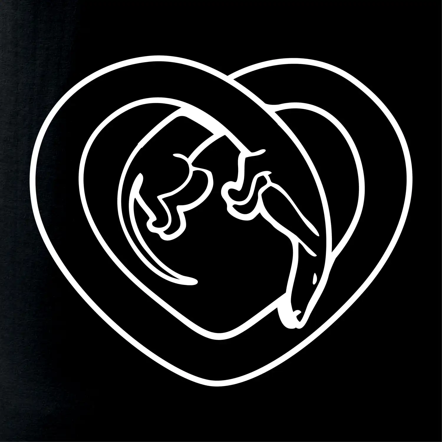 Jezevčík srdce - obrys