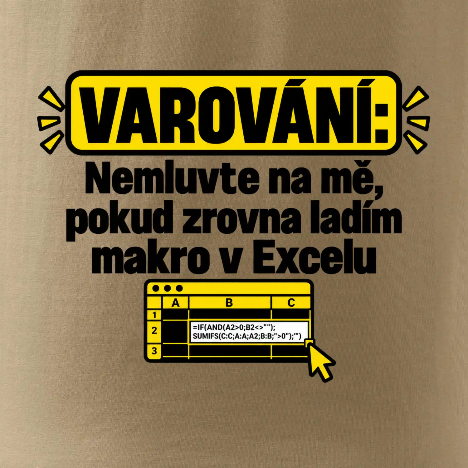 Varování nerušit při makru v excelu