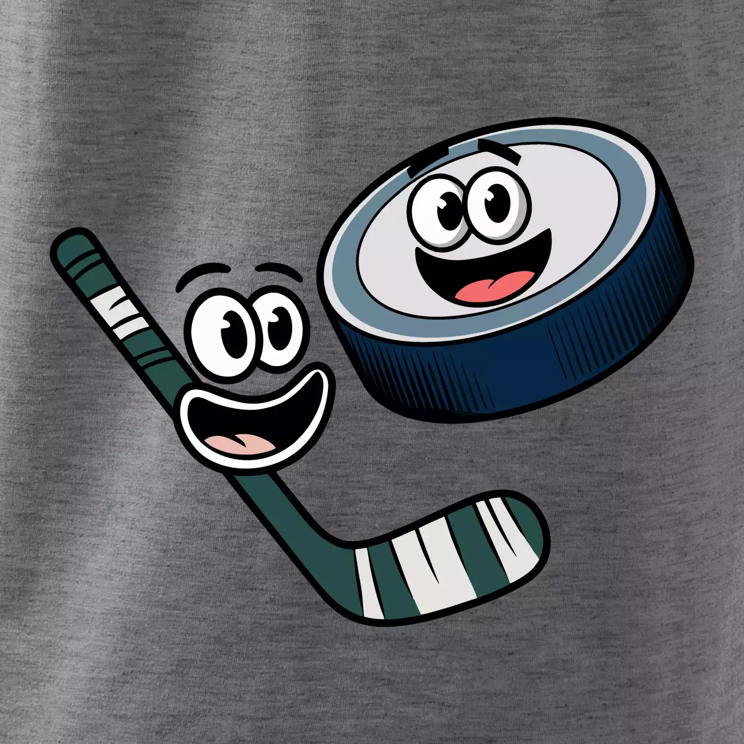 Parové triko - Puk a hokejka