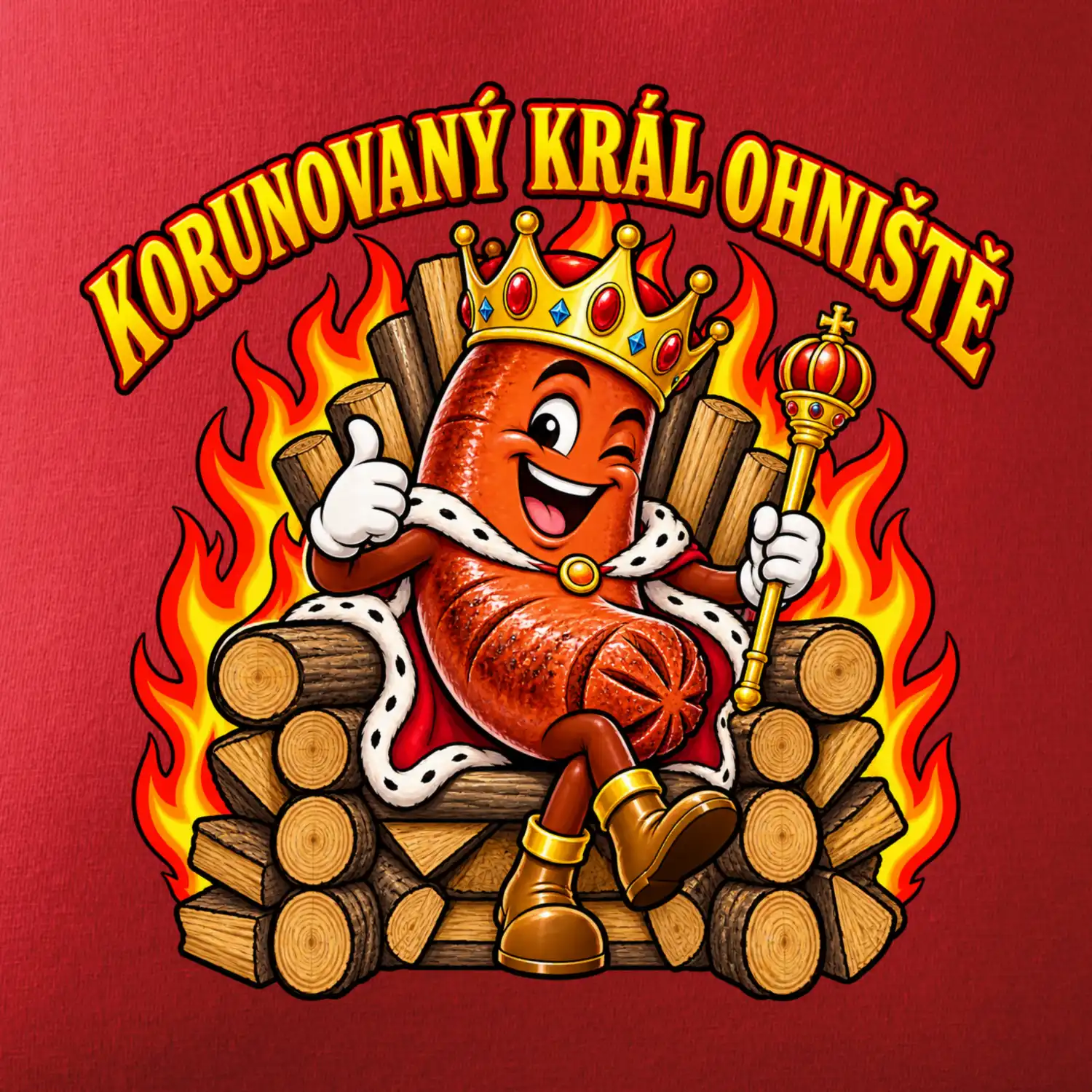 Korunovaný král ohniště