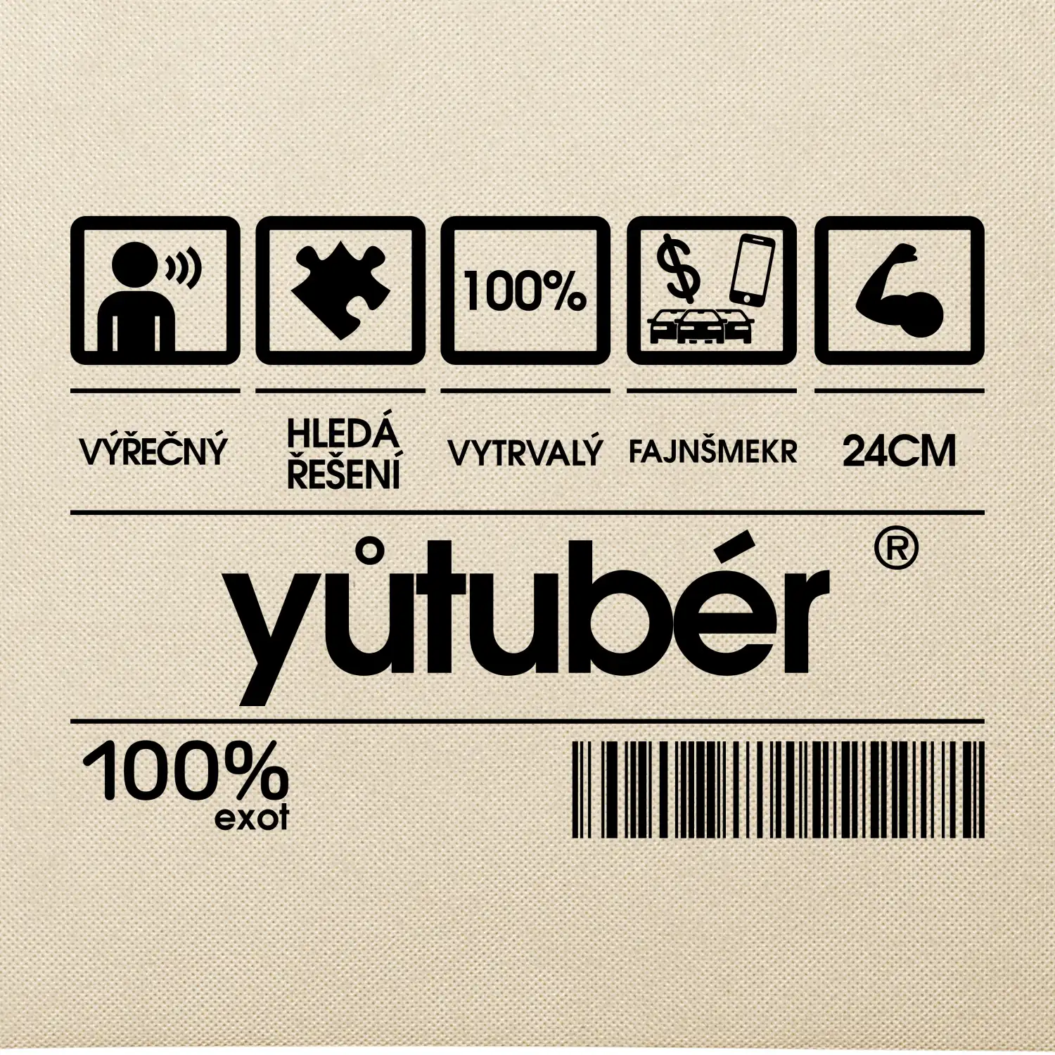 Čárový kód - youtuber