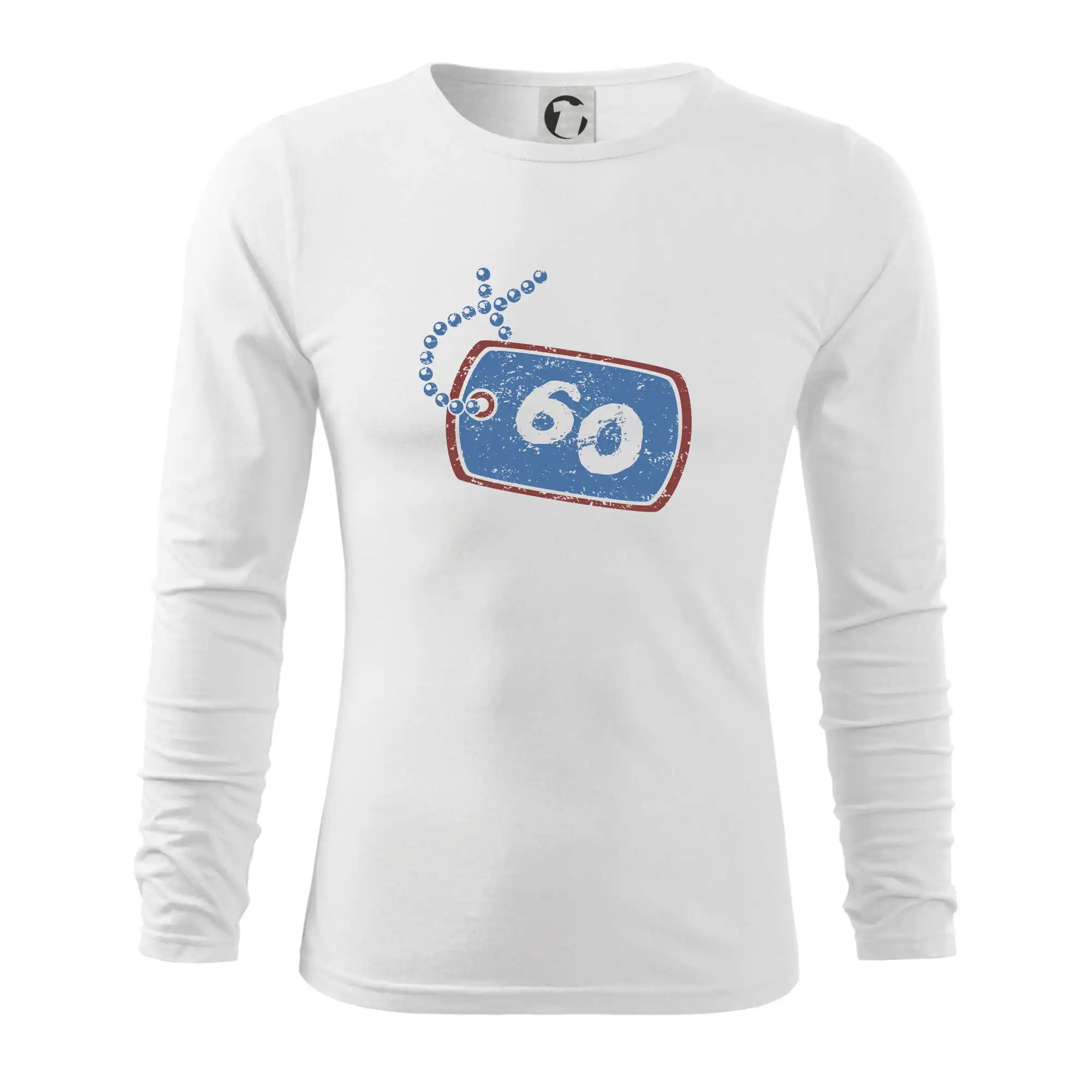 60 na krku štítek