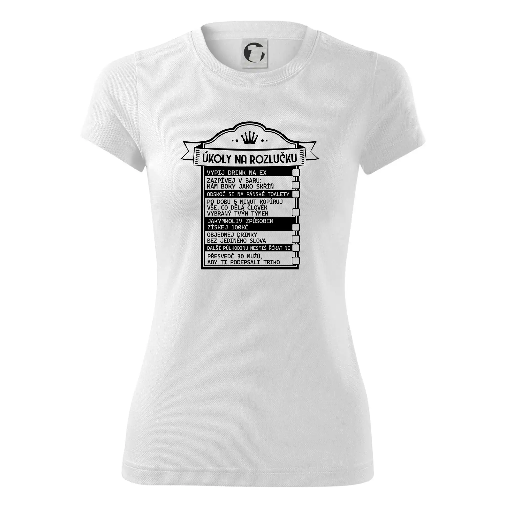 Triko na rozlučku s úkoly pro nevěstu - vintage