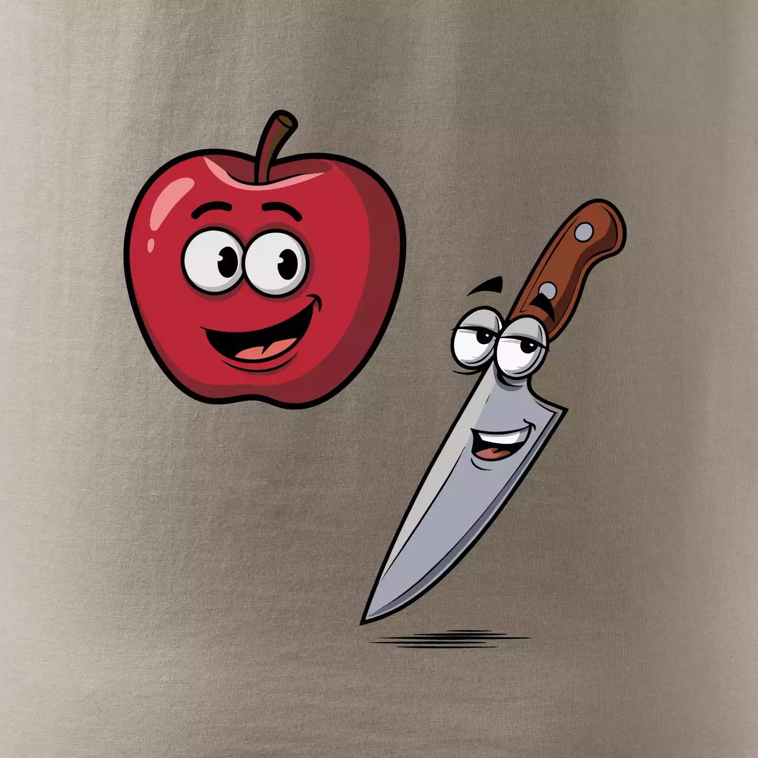 Parové triko - Jablko a nůž