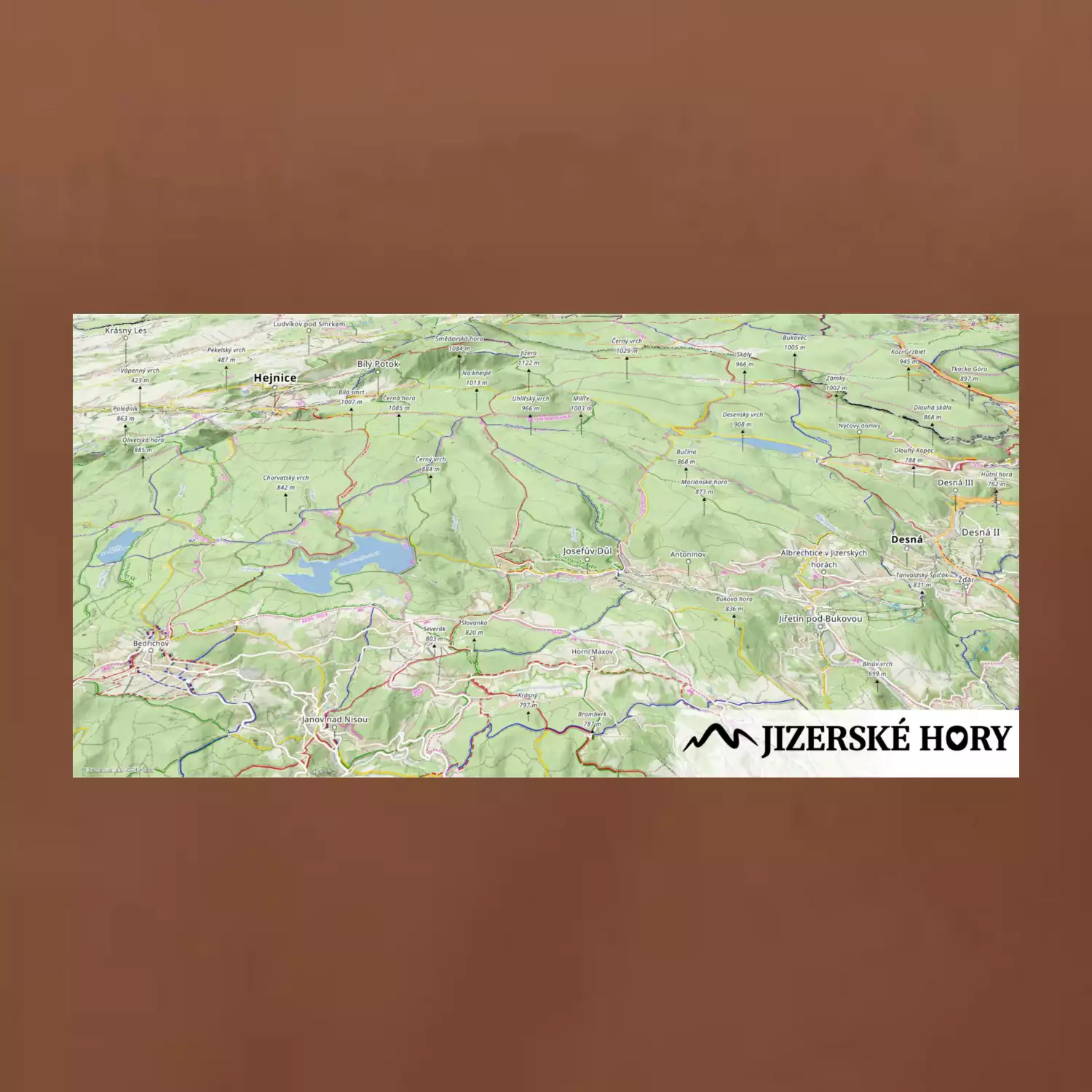 Jizerské hory mapa