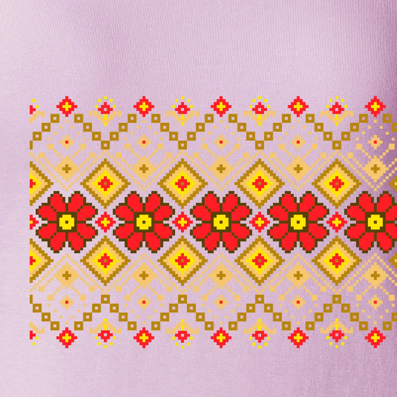 Ukrajinský vzor  - Červené květiny