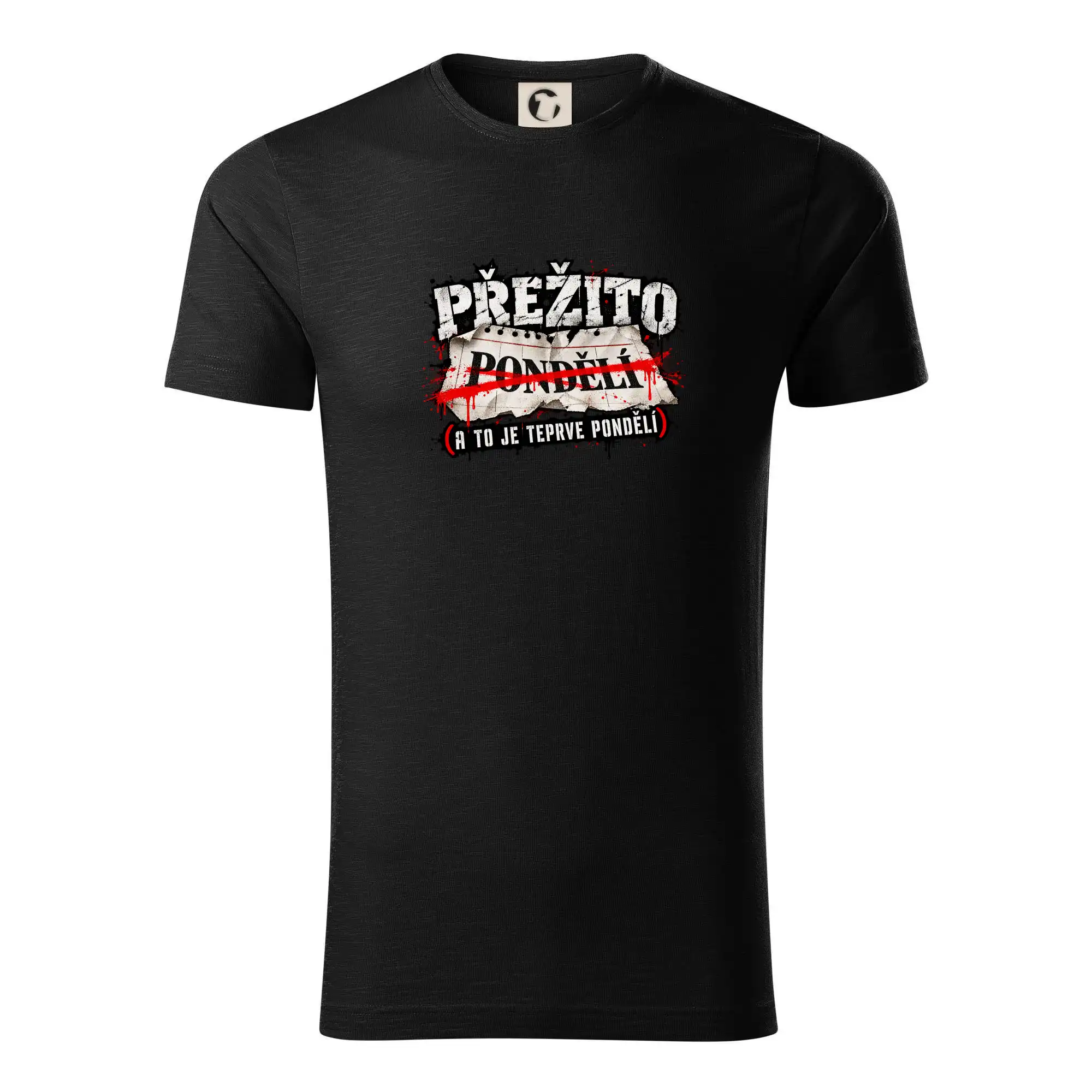Přežito pondělí přeškrtnutý list kalendáře