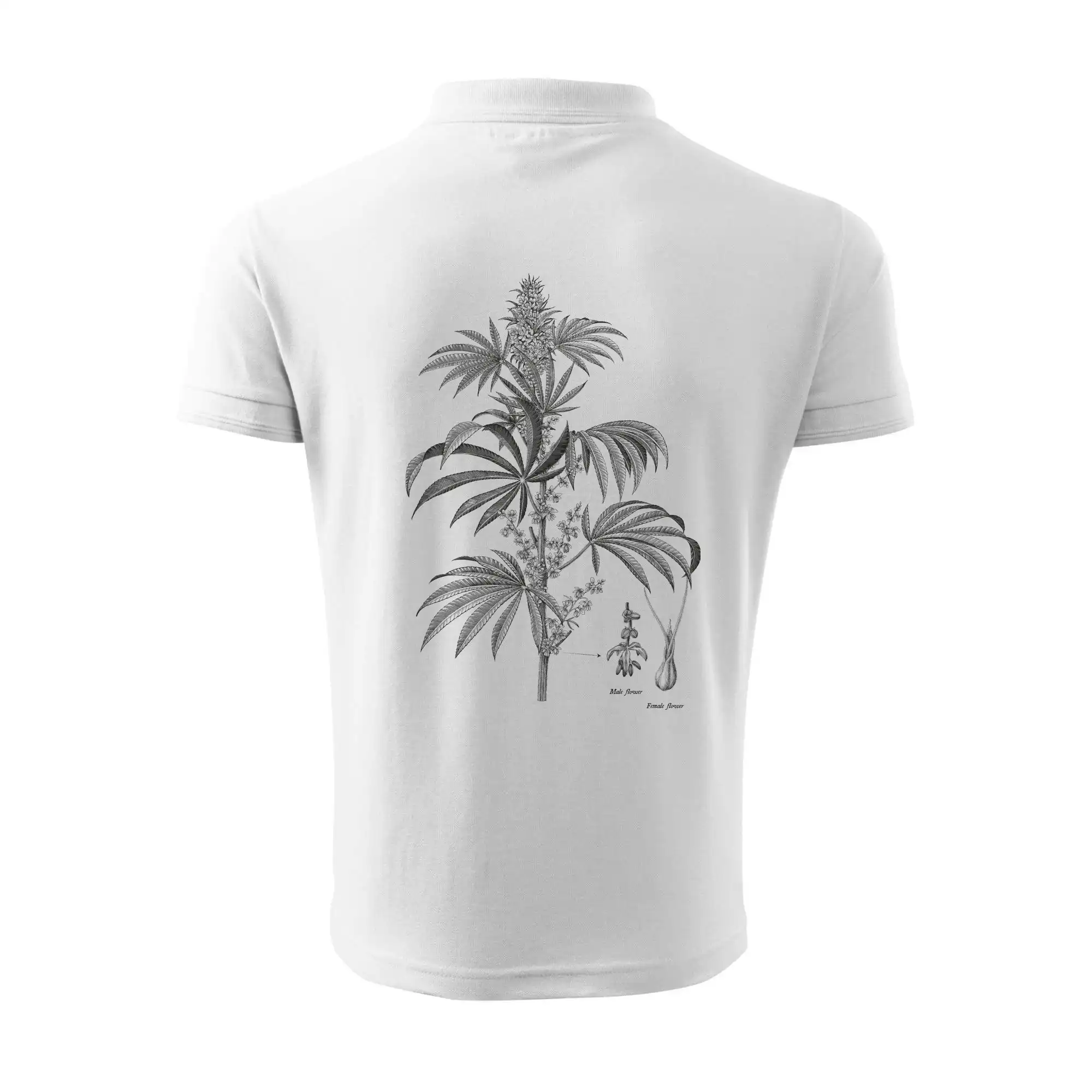 Konopí kytka černobílá