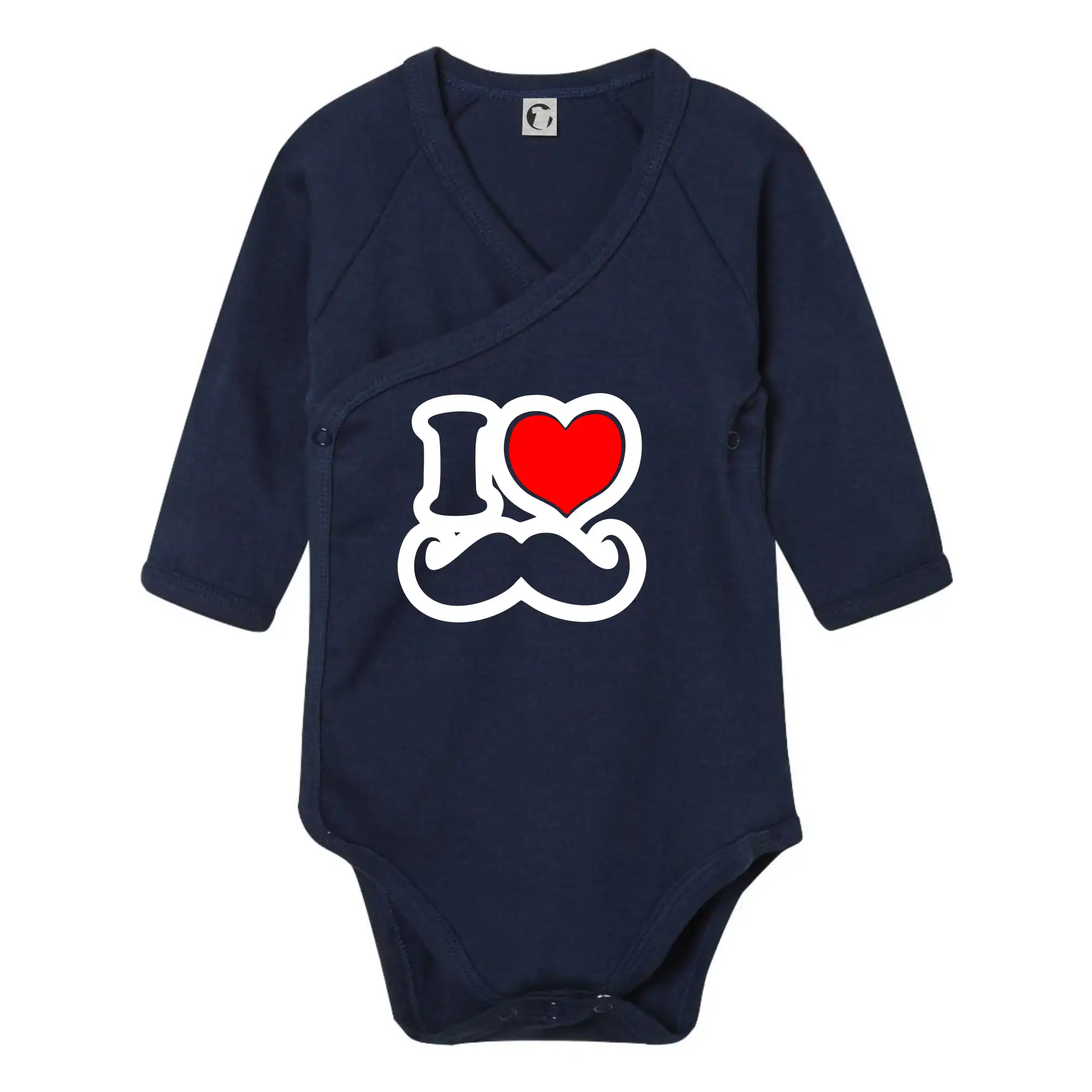 i love mustache - obrys