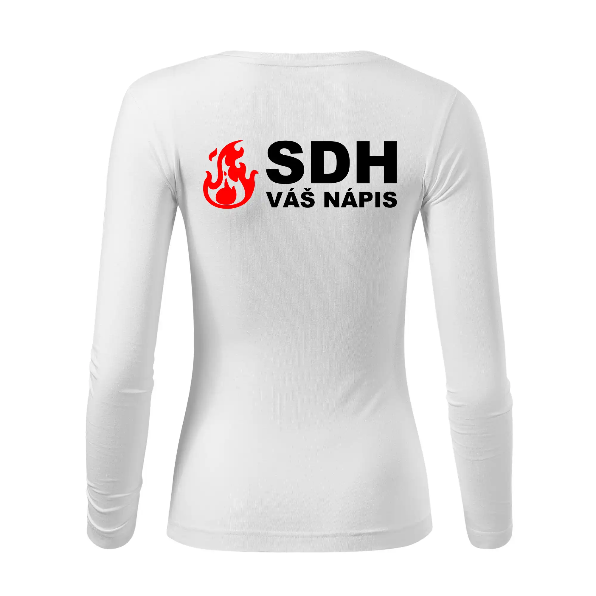 SDH nápis (oheň, název sboru - vlastní nápis)