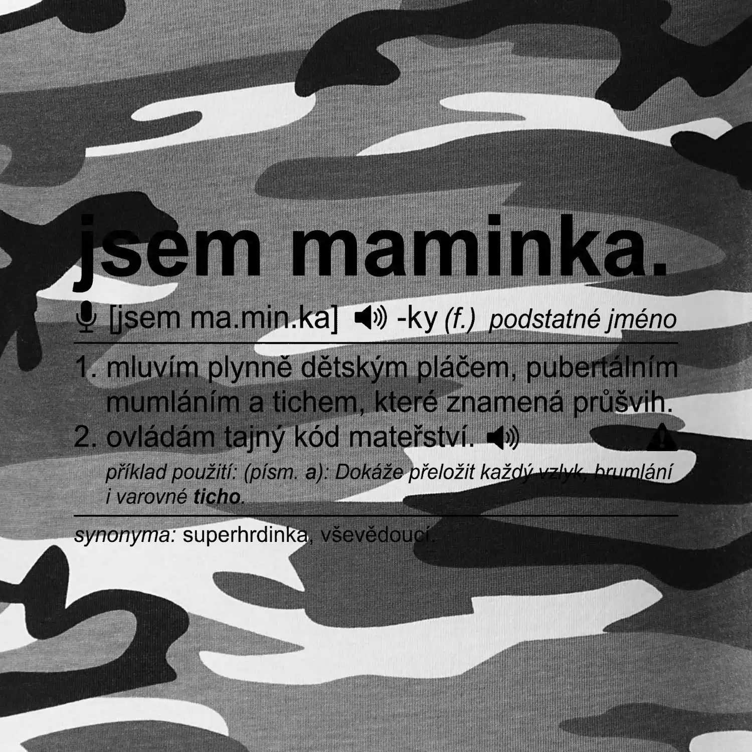 Jsem maminka. Mluvím plynně dětským pláčem bíle