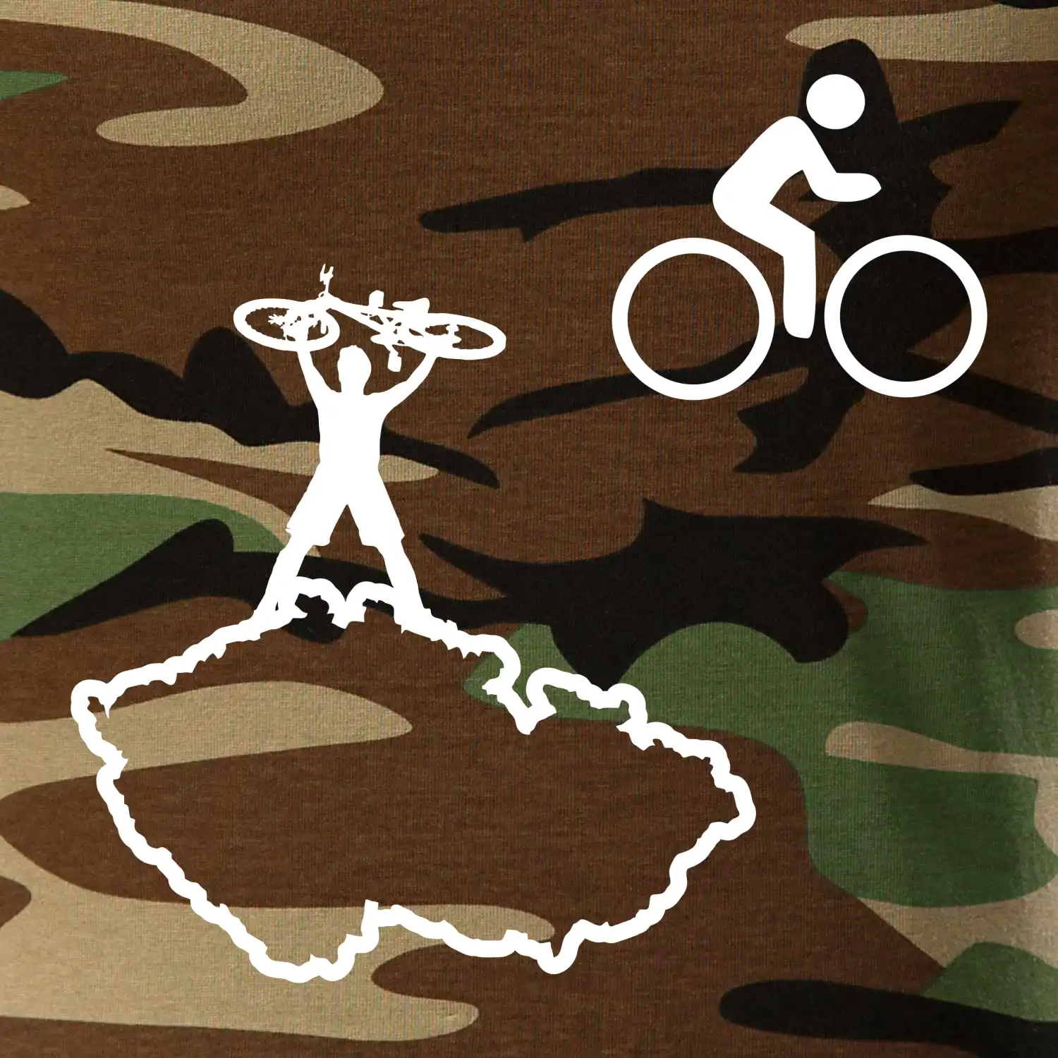 Mapa ČR + kolo na prsu