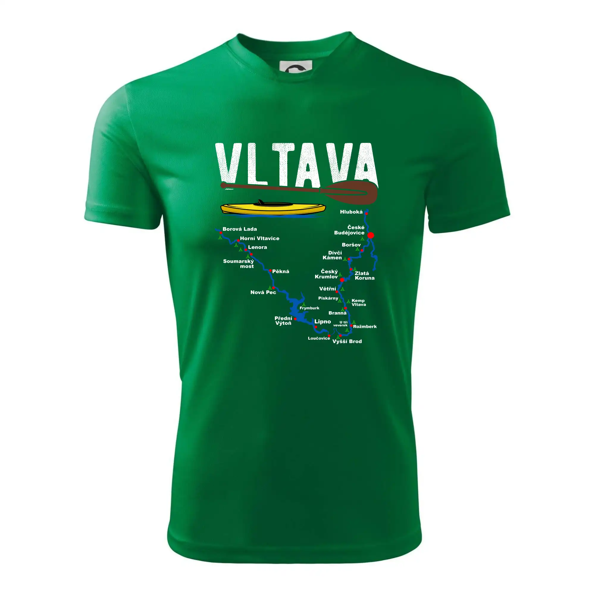 Mapa řeky Vltavy