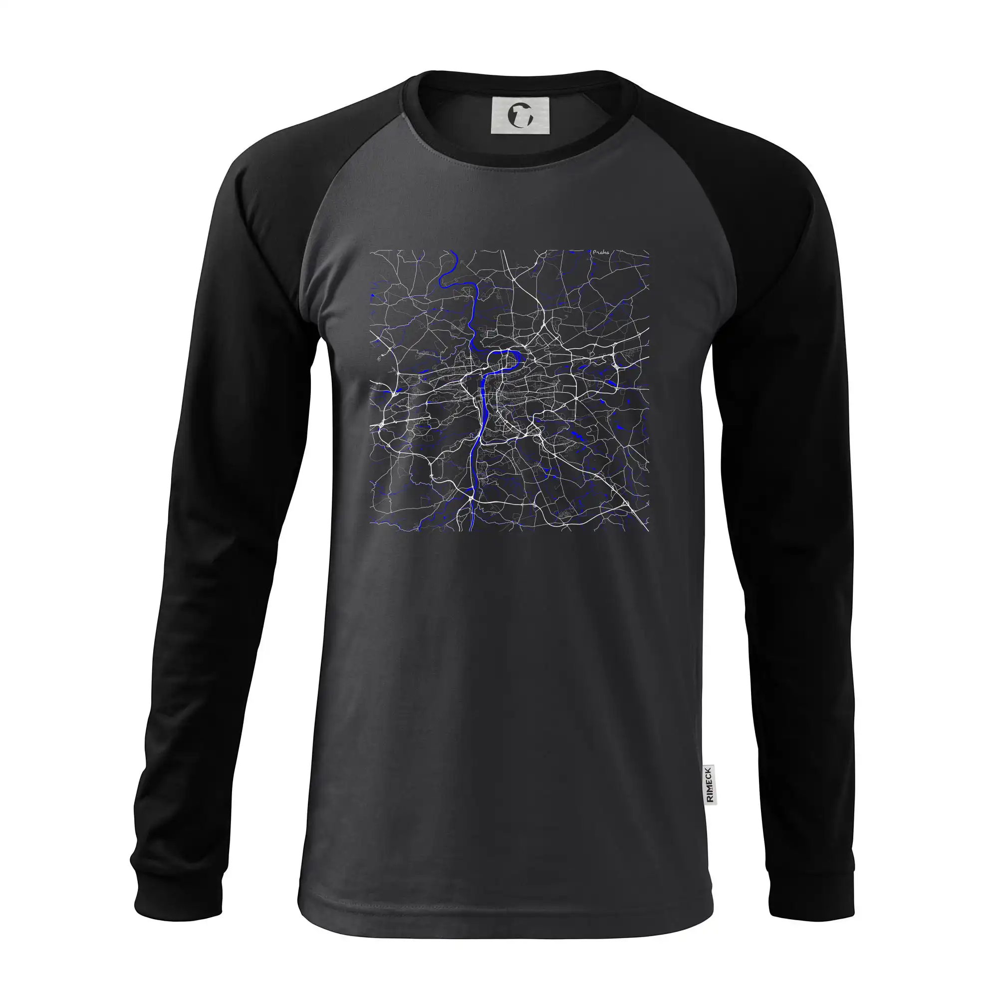 Praha - Mapa s vodními toky