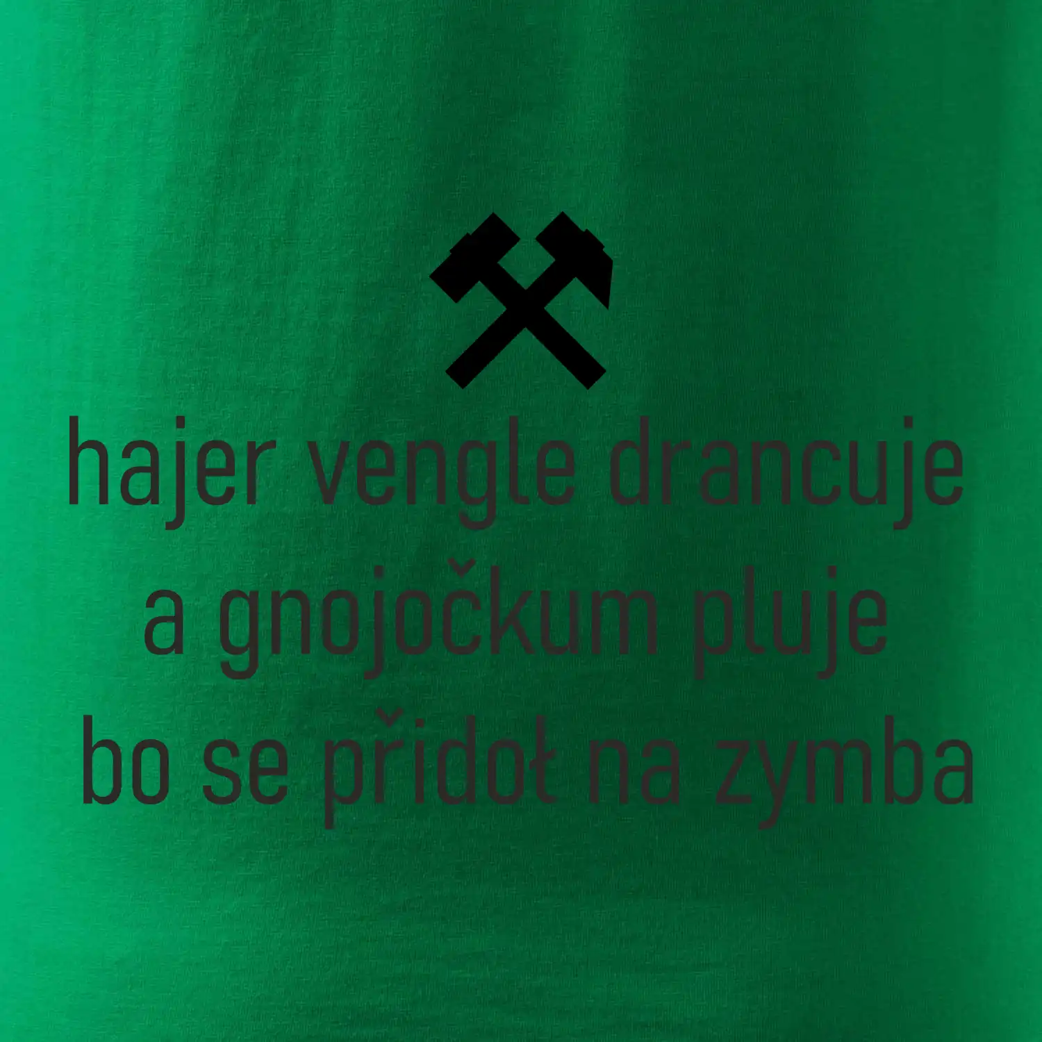 Hajer vengle drancuje a gnojočkum pluje bo se přidoł na zymba