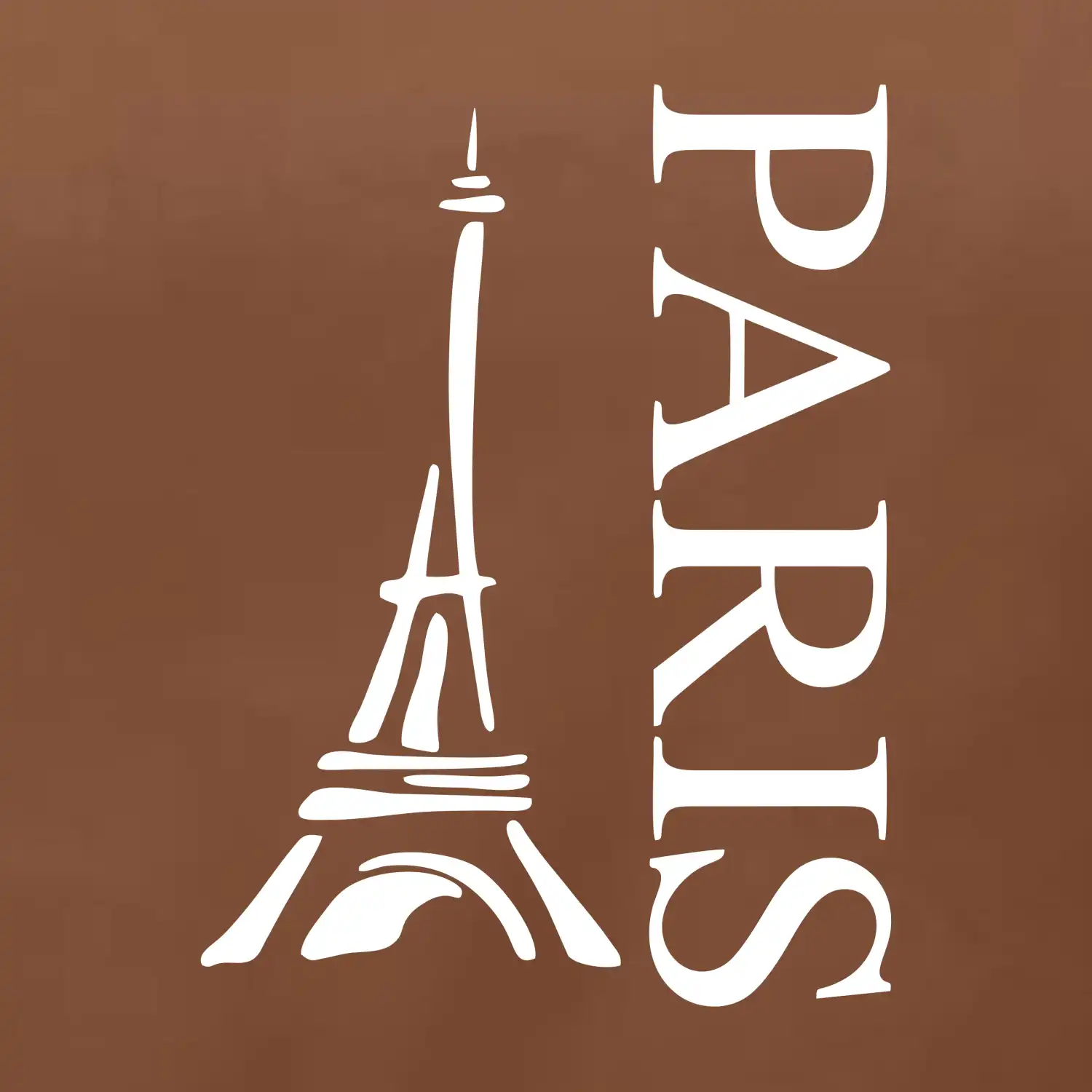 Paris nápis Eiffelovka na výšku
