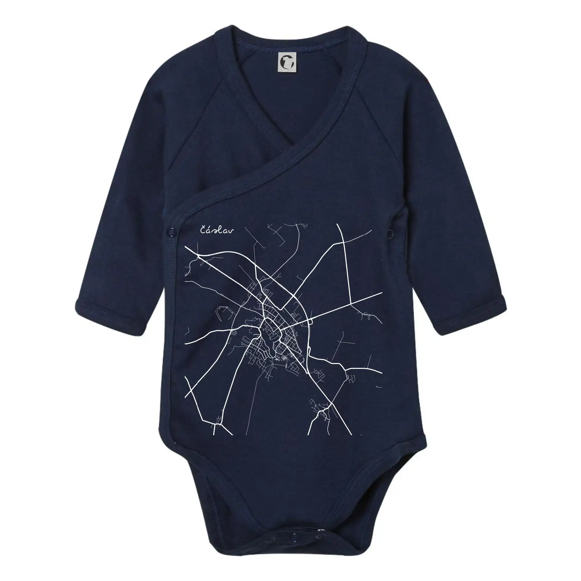 Černobílá mapa Čáslav