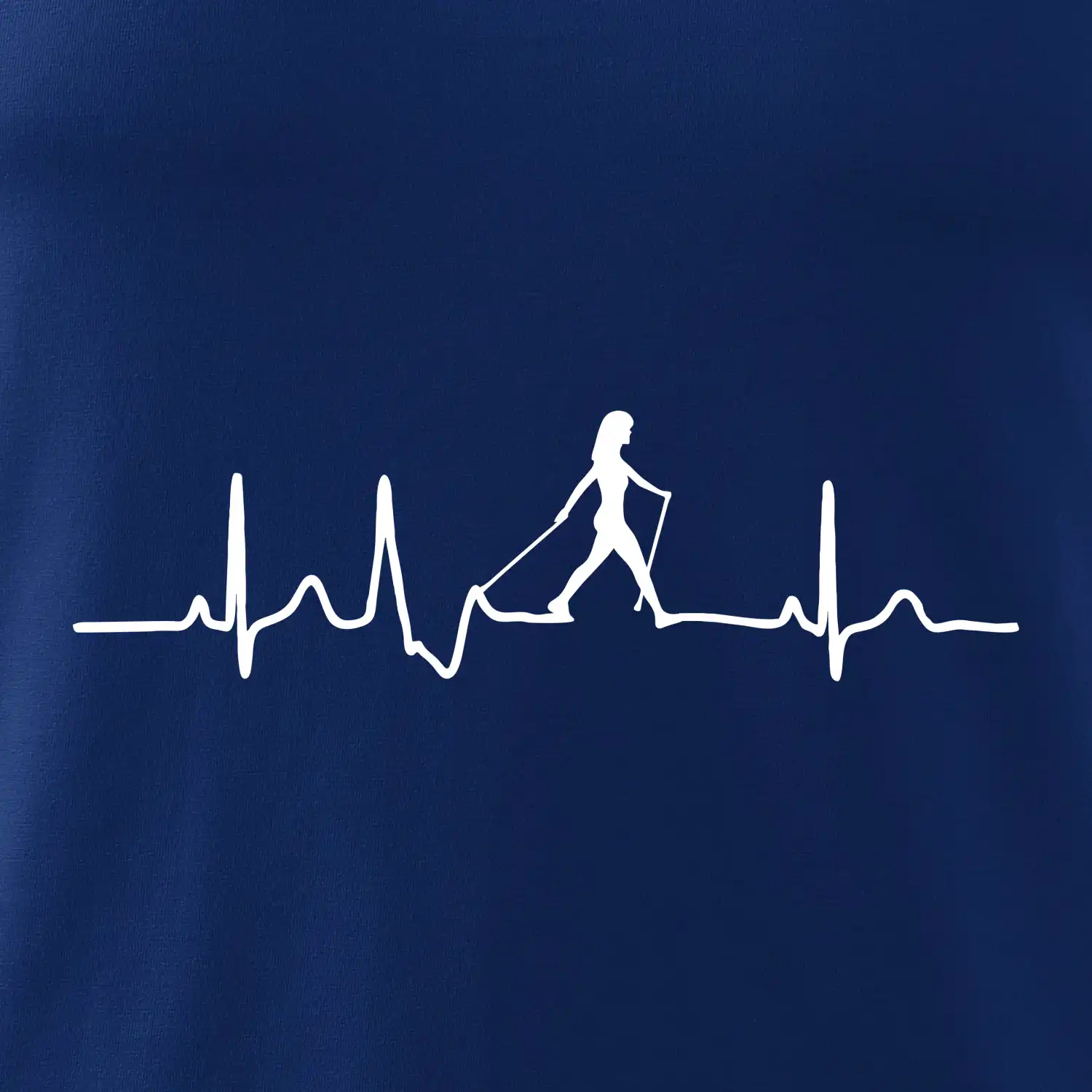 EKG nordic walking žena