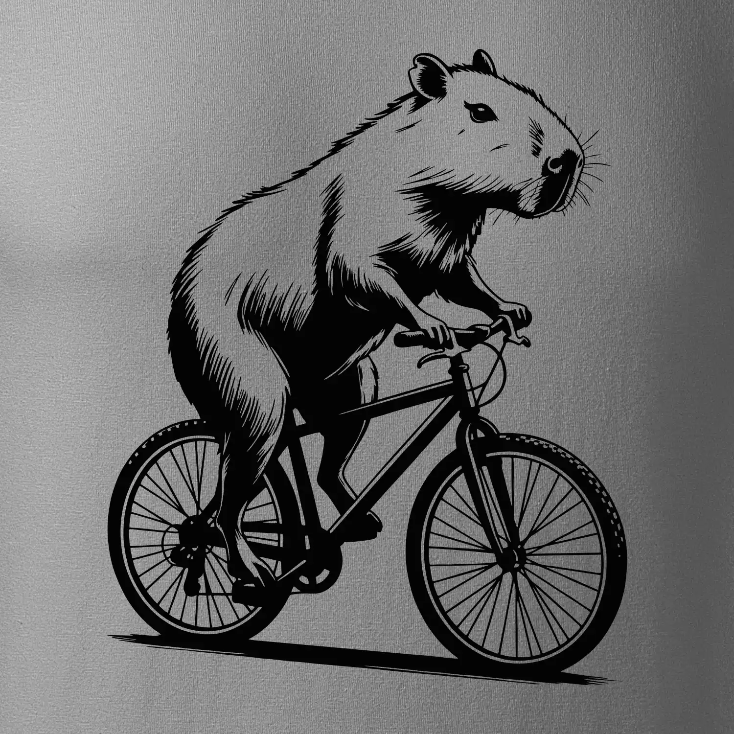 Kapybara na kole černá