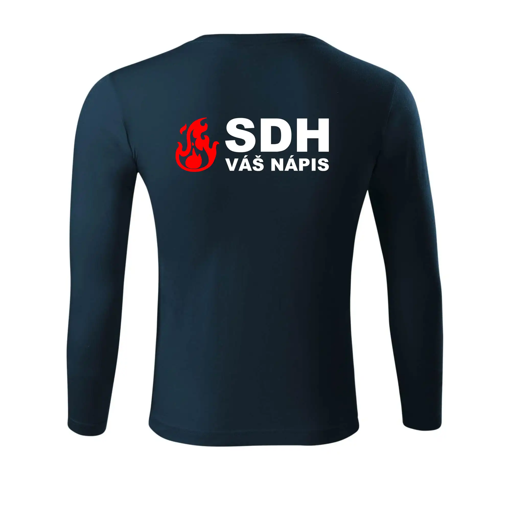 SDH nápis (oheň, název sboru - vlastní nápis)
