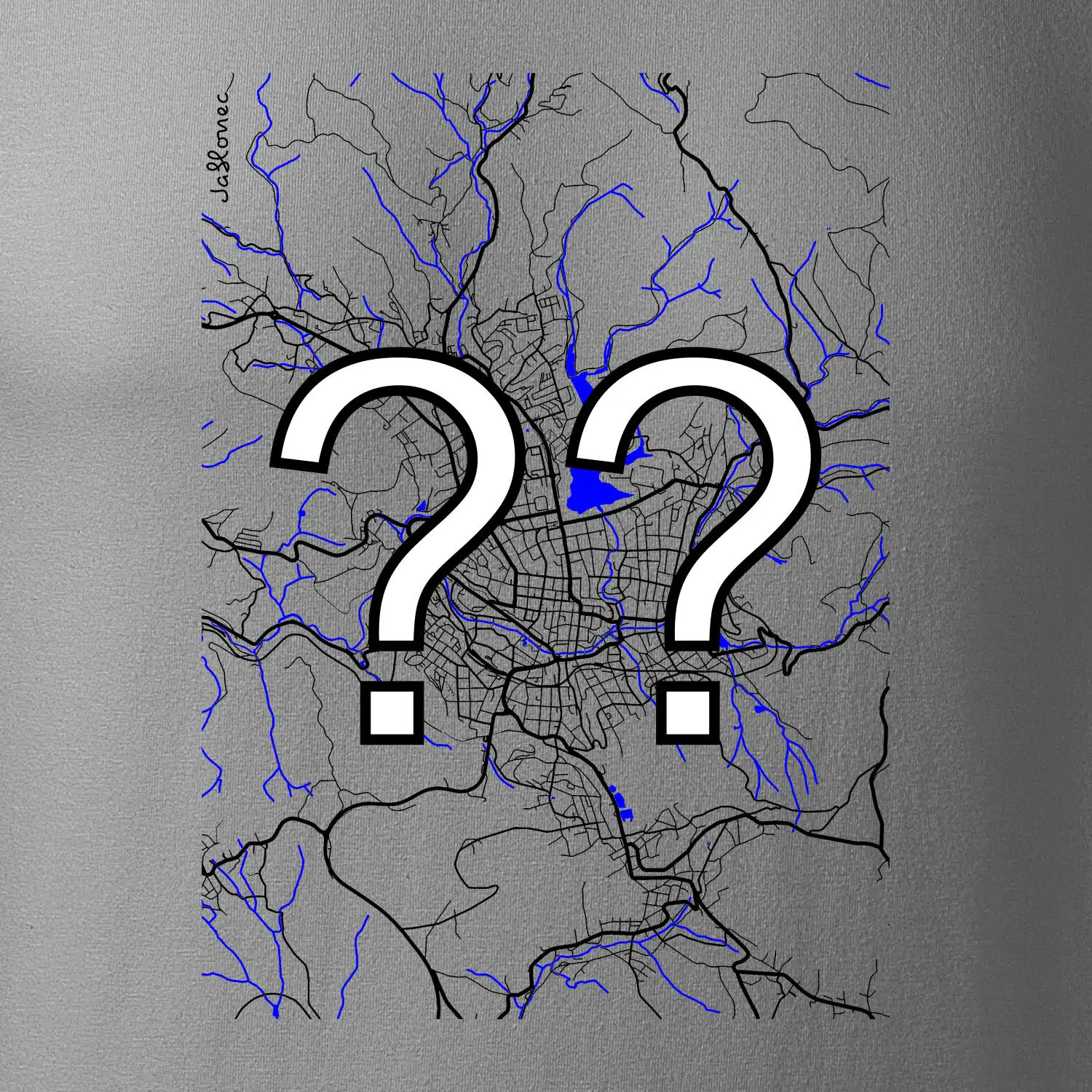 Vaše město - Mapa s vodními toky