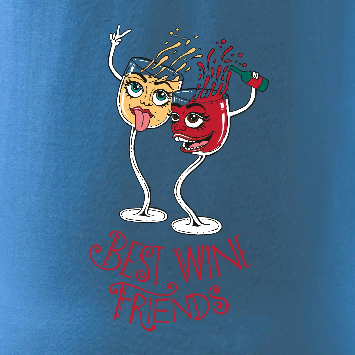 Best wine friends dancing (Pecka design)