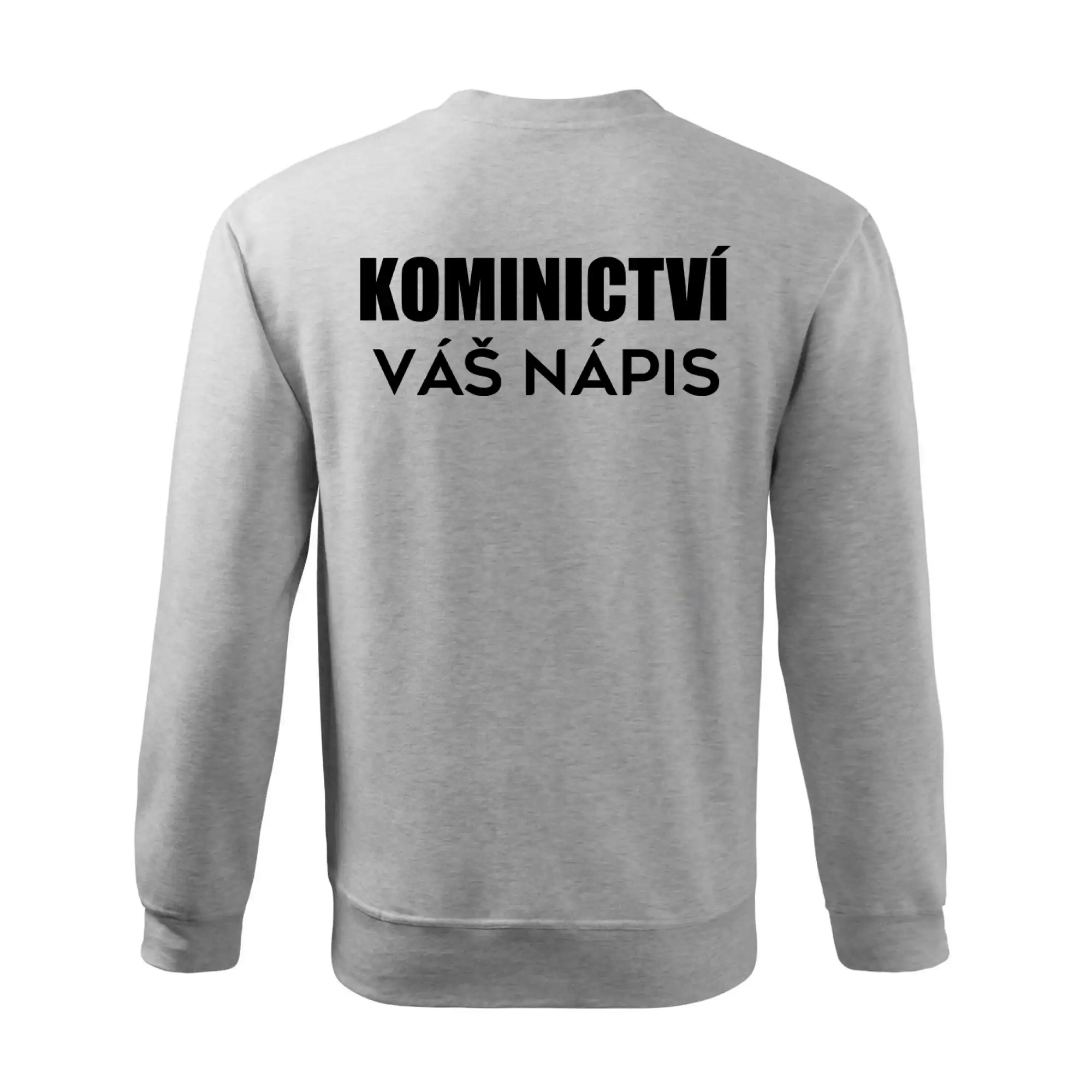 Kominík logo + nápis na zádech