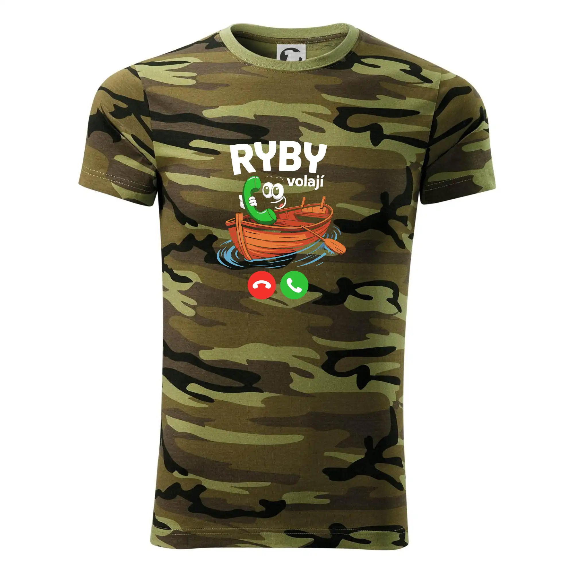 Karikatura ryby volají