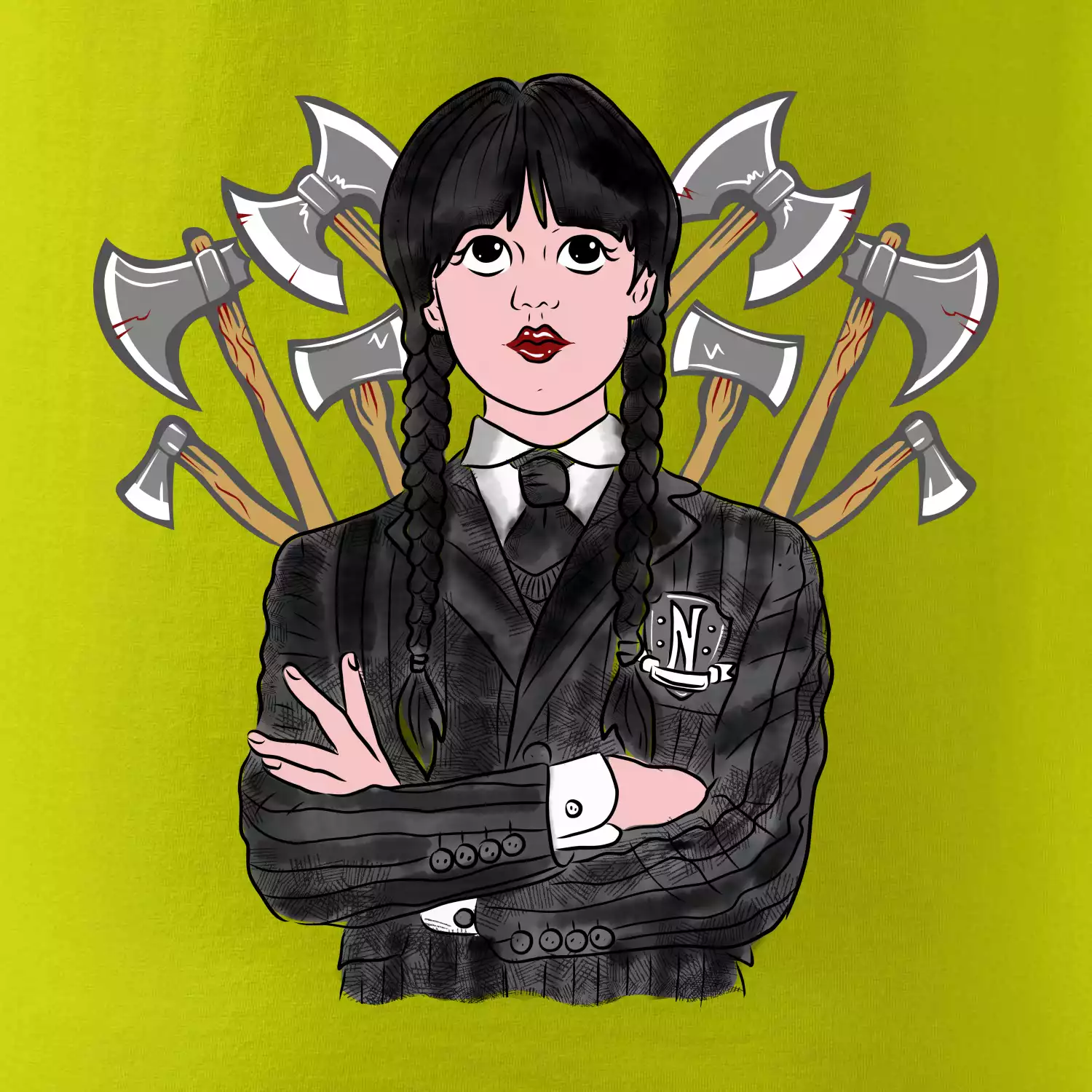 Sekery - holka v černém (Pecka design)