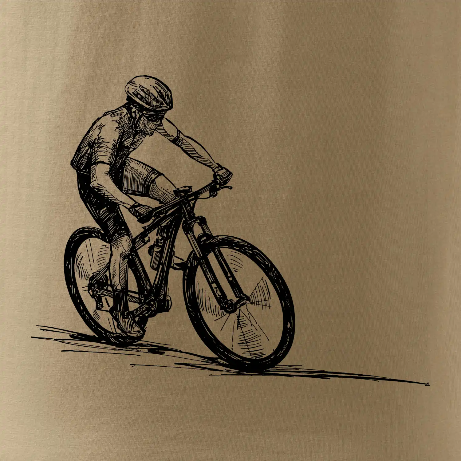 MTB kreslený cyklista