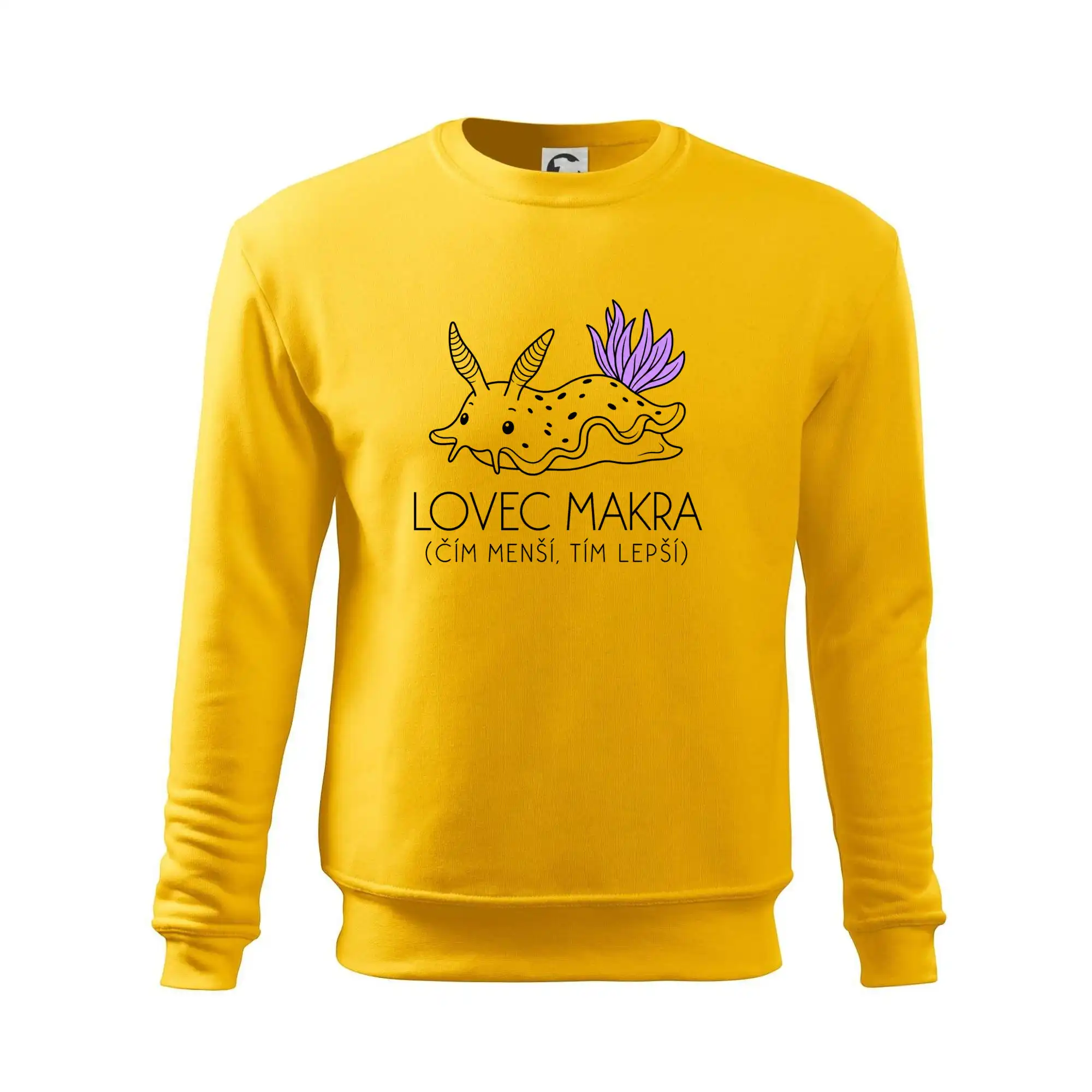 Lovec makra nahožábrý mořský plž s fialovými žábrami