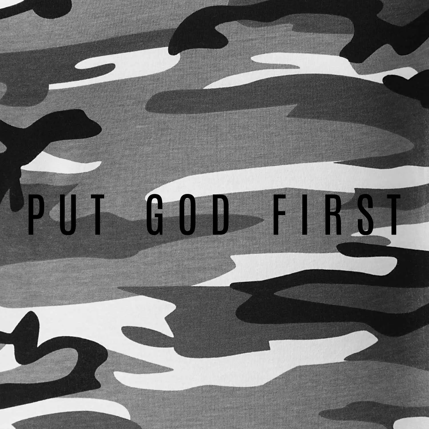 Put God first slabý nápis