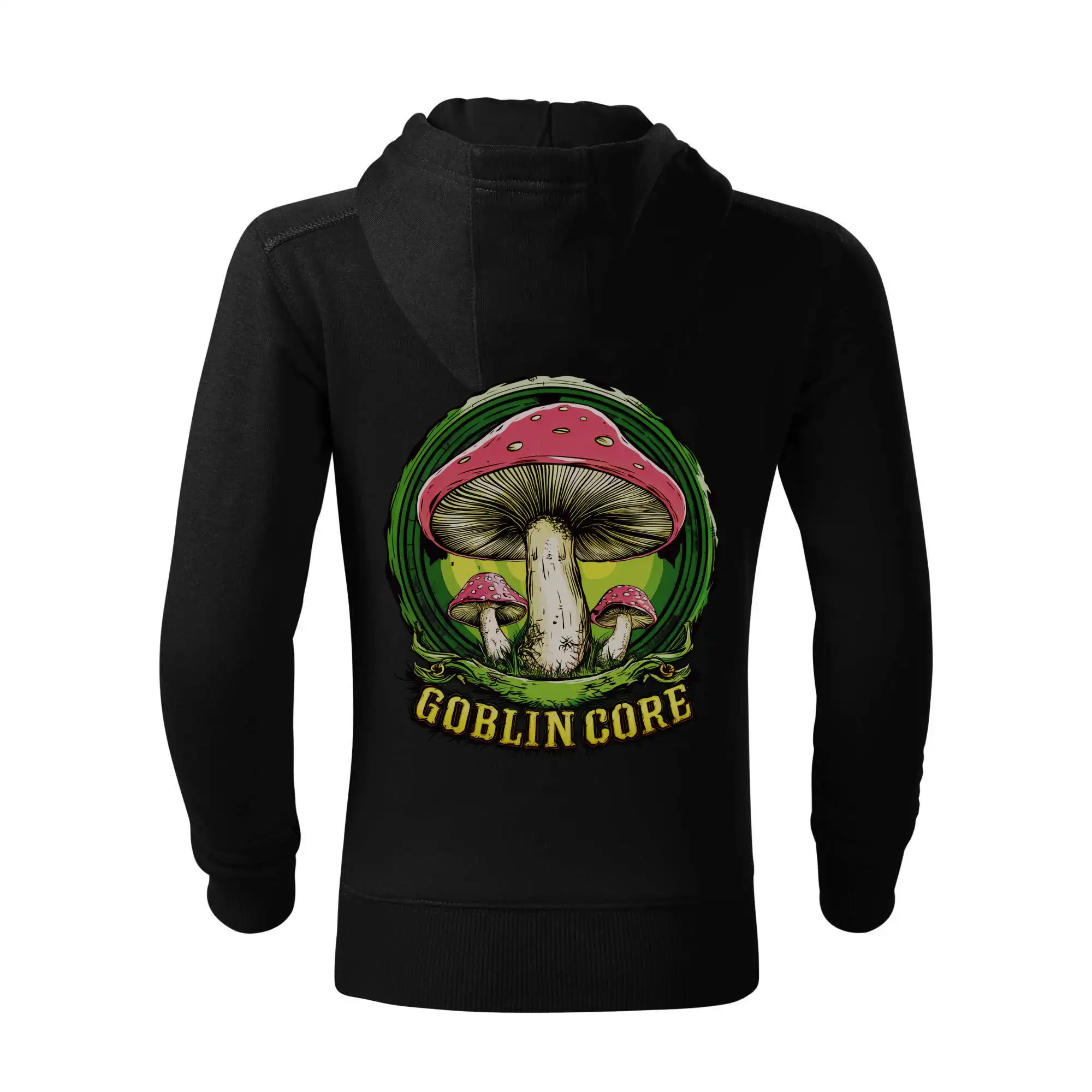 Goblincore  red capped mushrooms