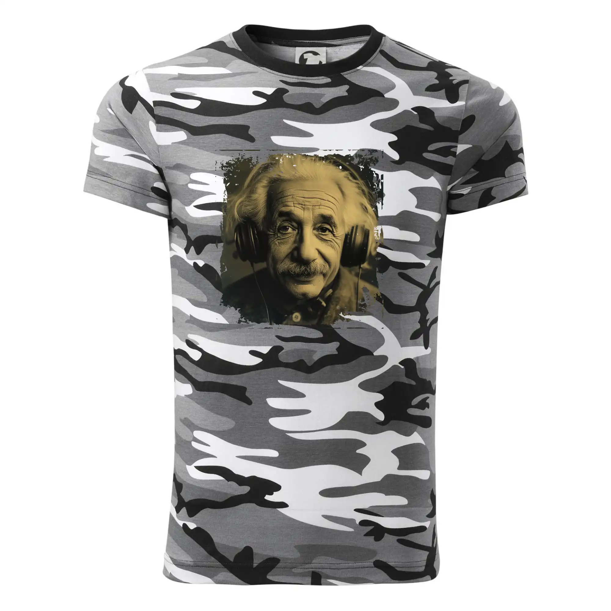 Albert se sluchátky
