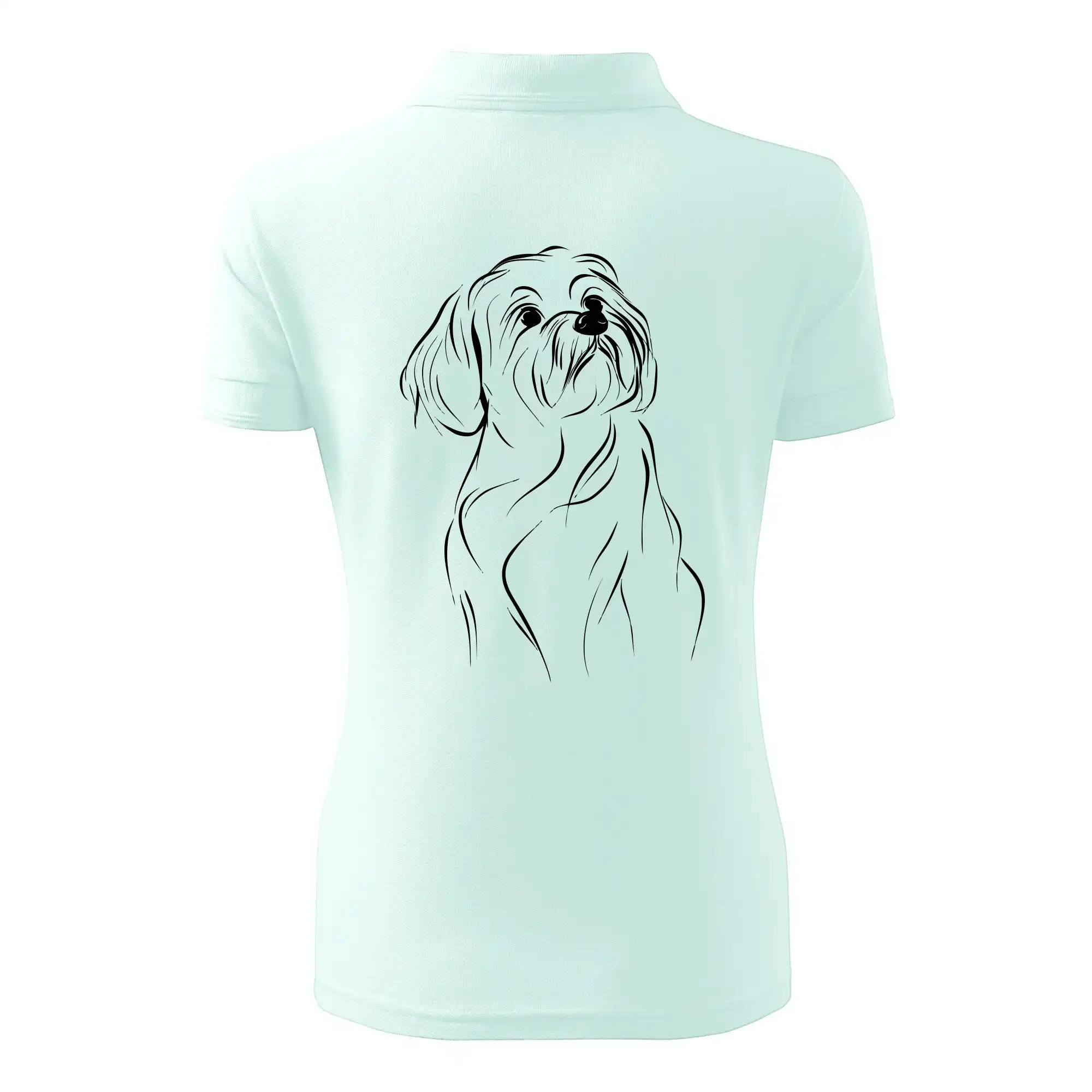 Lhasa Apso černý nákres slabé linky