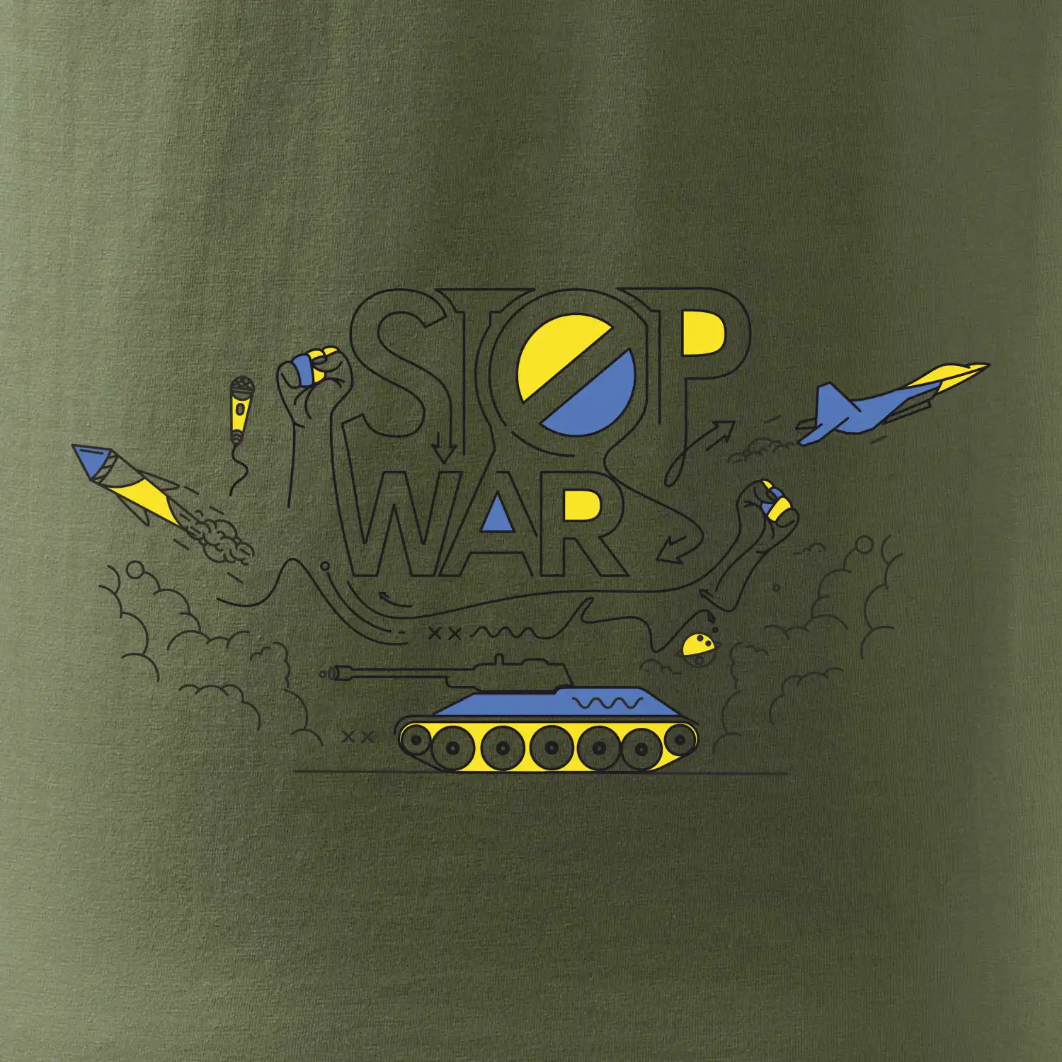 Stop war - Ukrajinské barvy