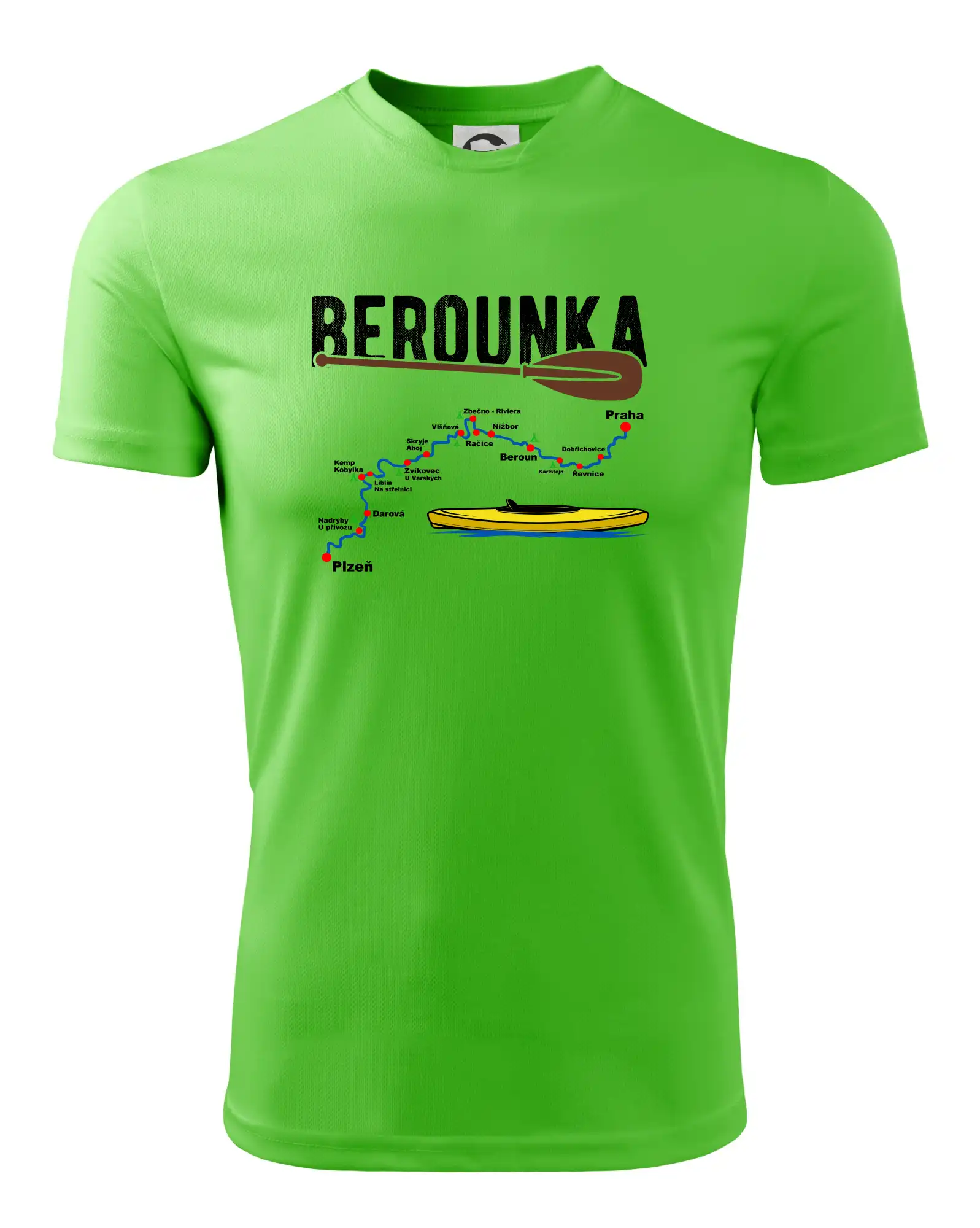 Mapa řeky Berounky