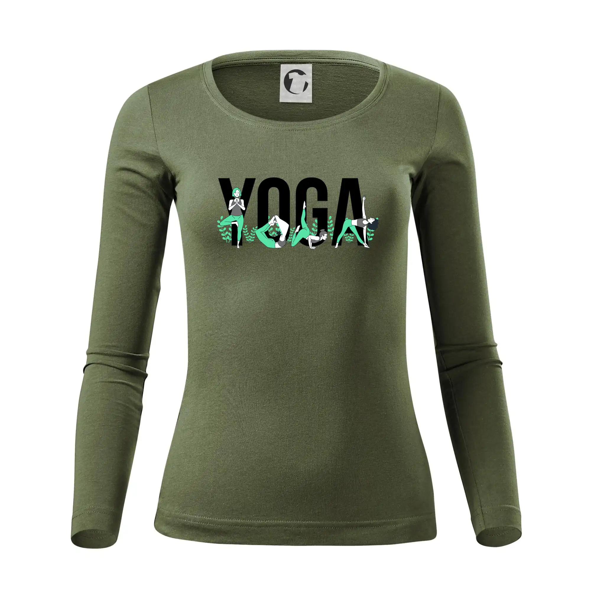 Yoga nápis barevný