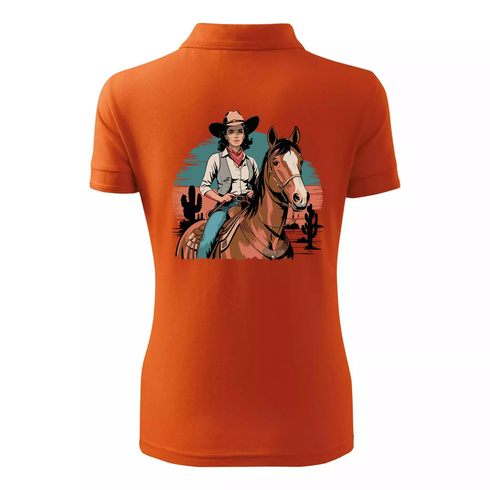 Cowgirl vintage na koni