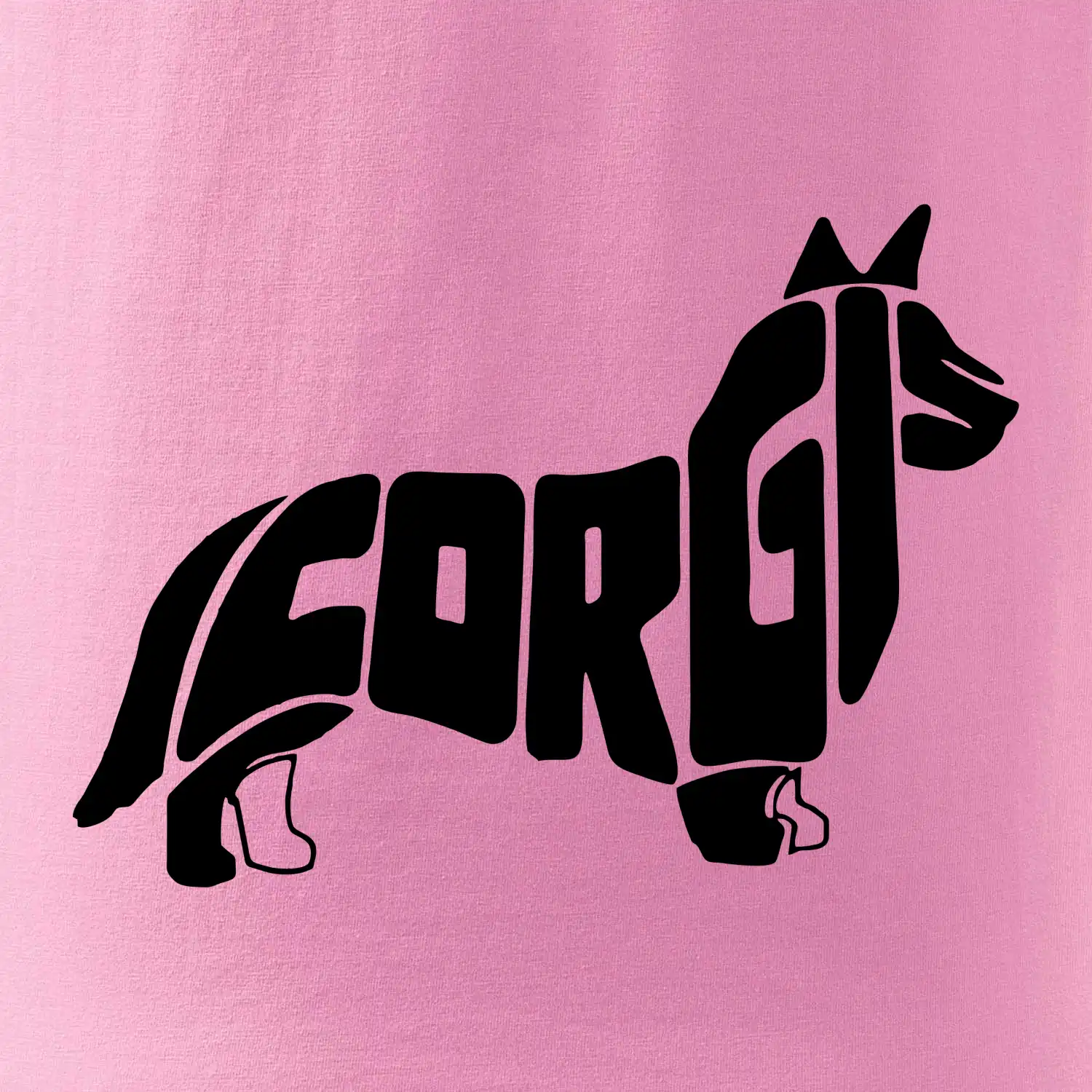 Corgi - nápis v těle