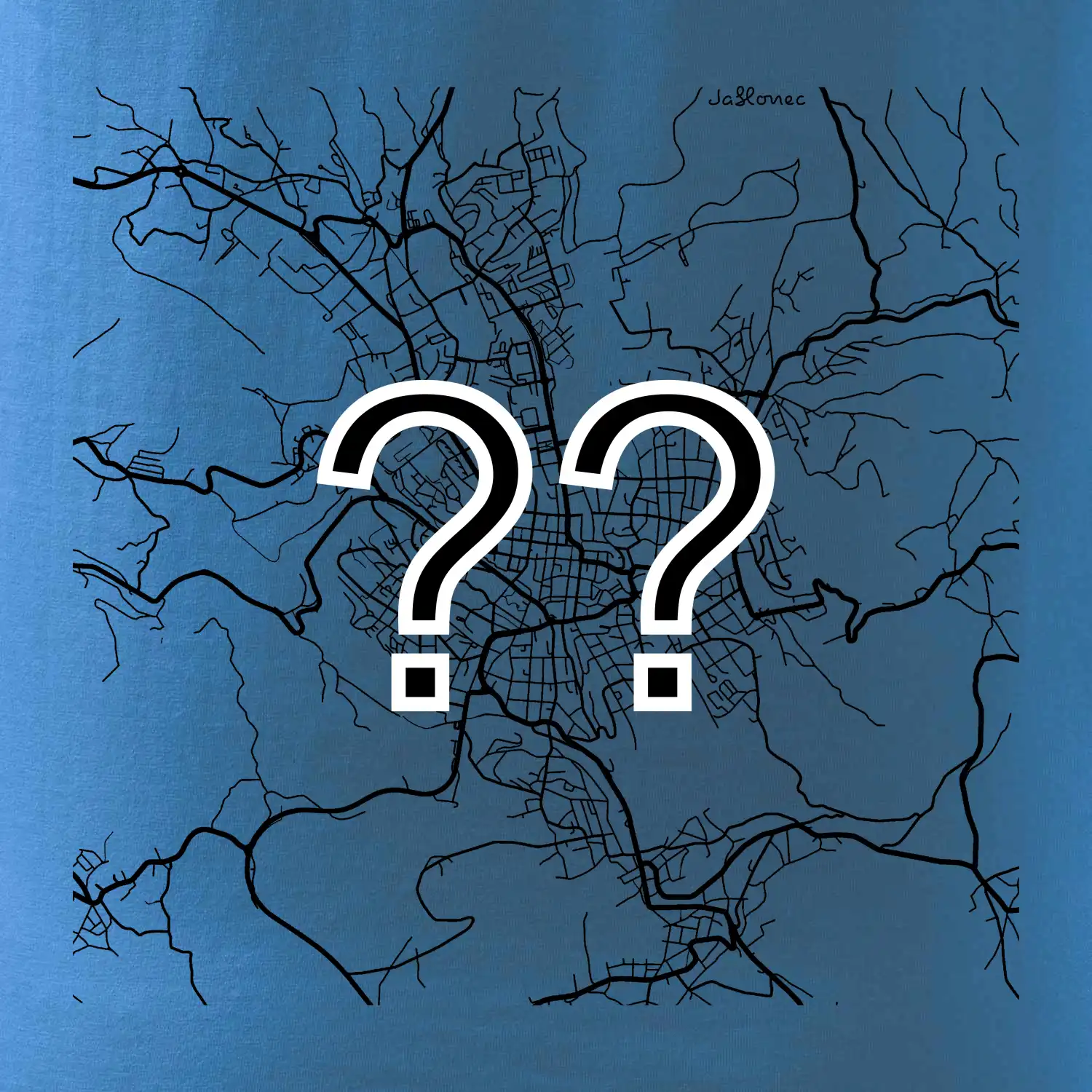 Mapy měst černobílé - Vaše město