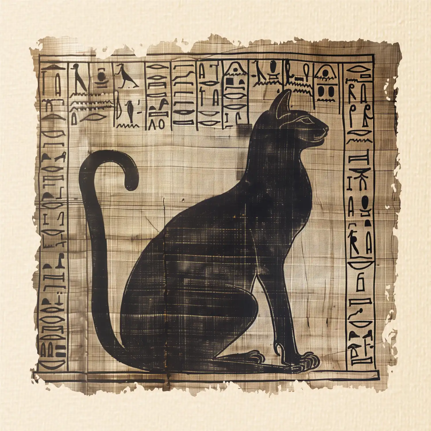 Egyptské hieroglyfy kočka