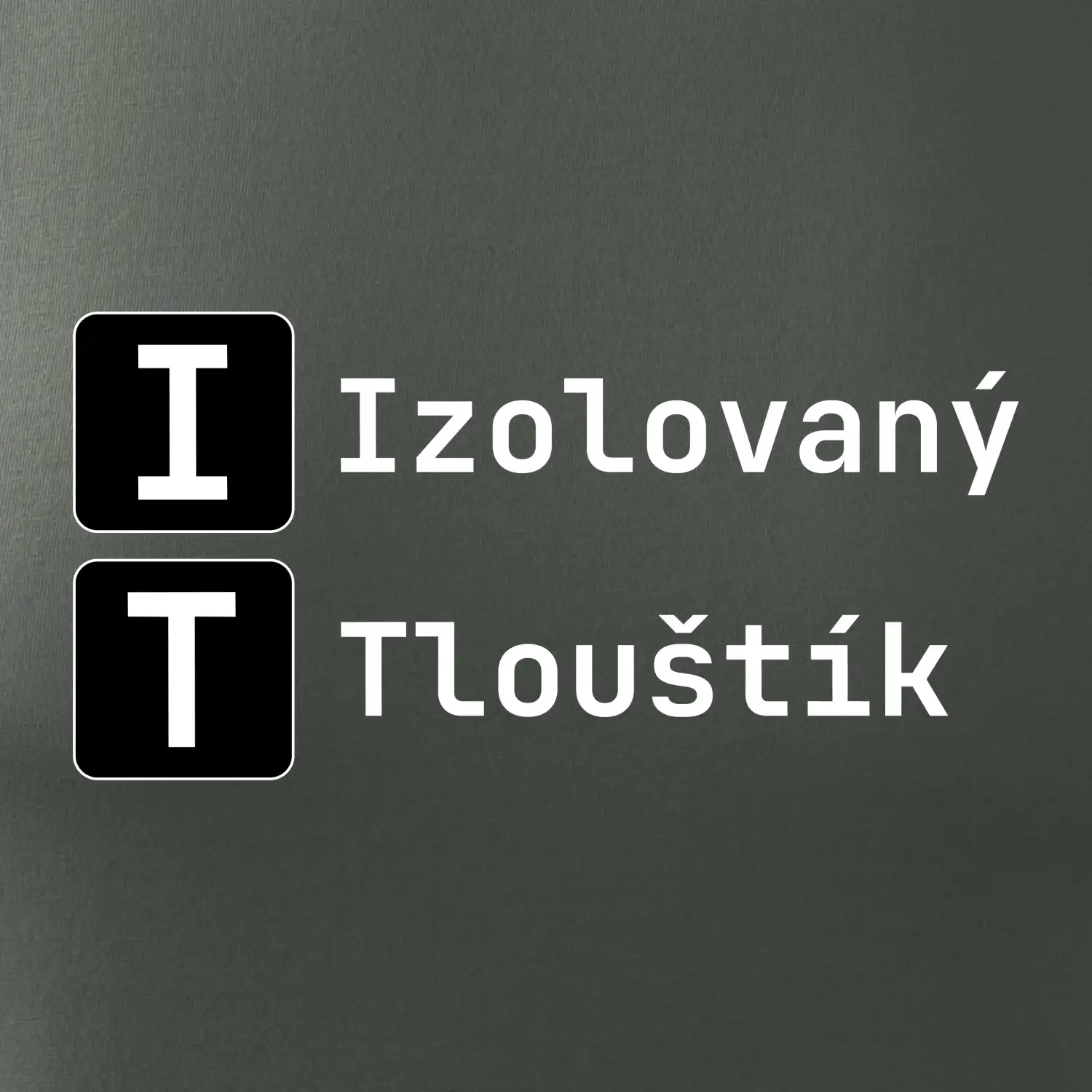 IT Nápis Izolovaný Tlouštík