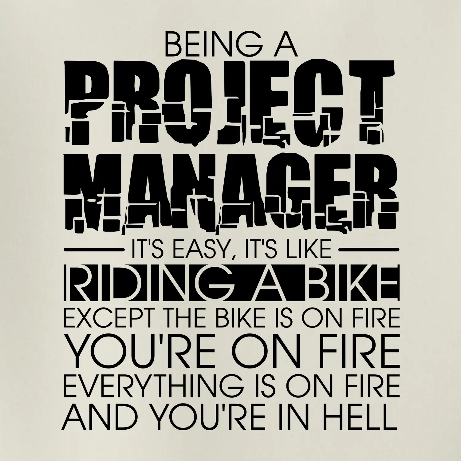 Being A Project Manager - bike