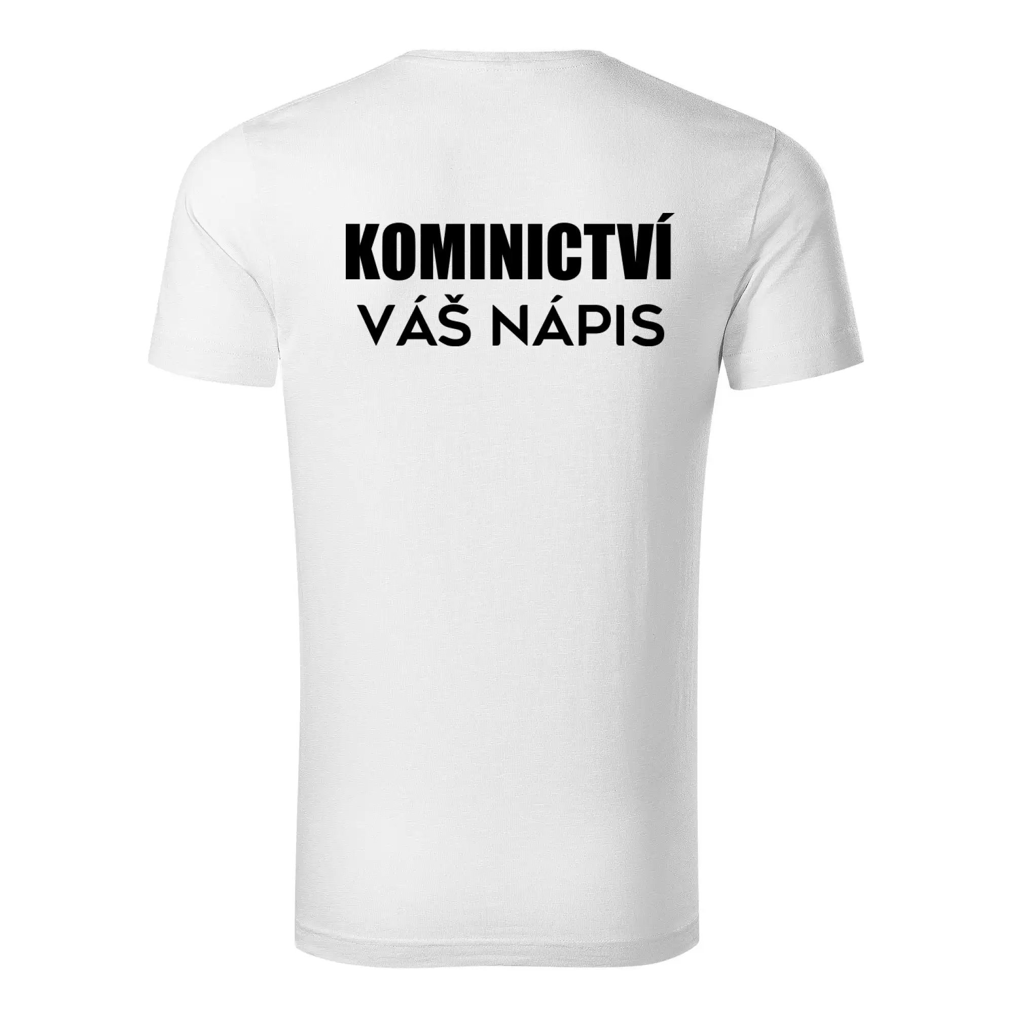 Kominík logo + nápis na zádech
